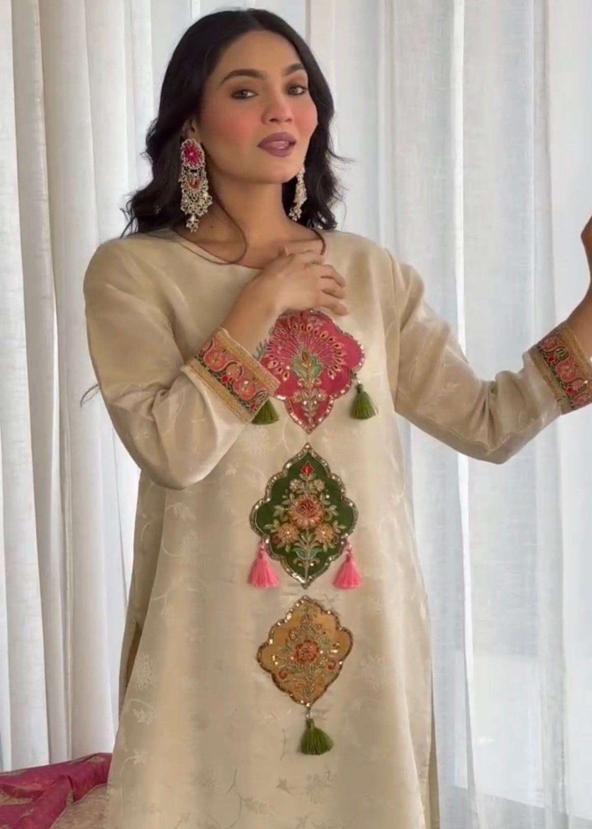 “DISHA” Beautiful Shimmer silk party wear suit set