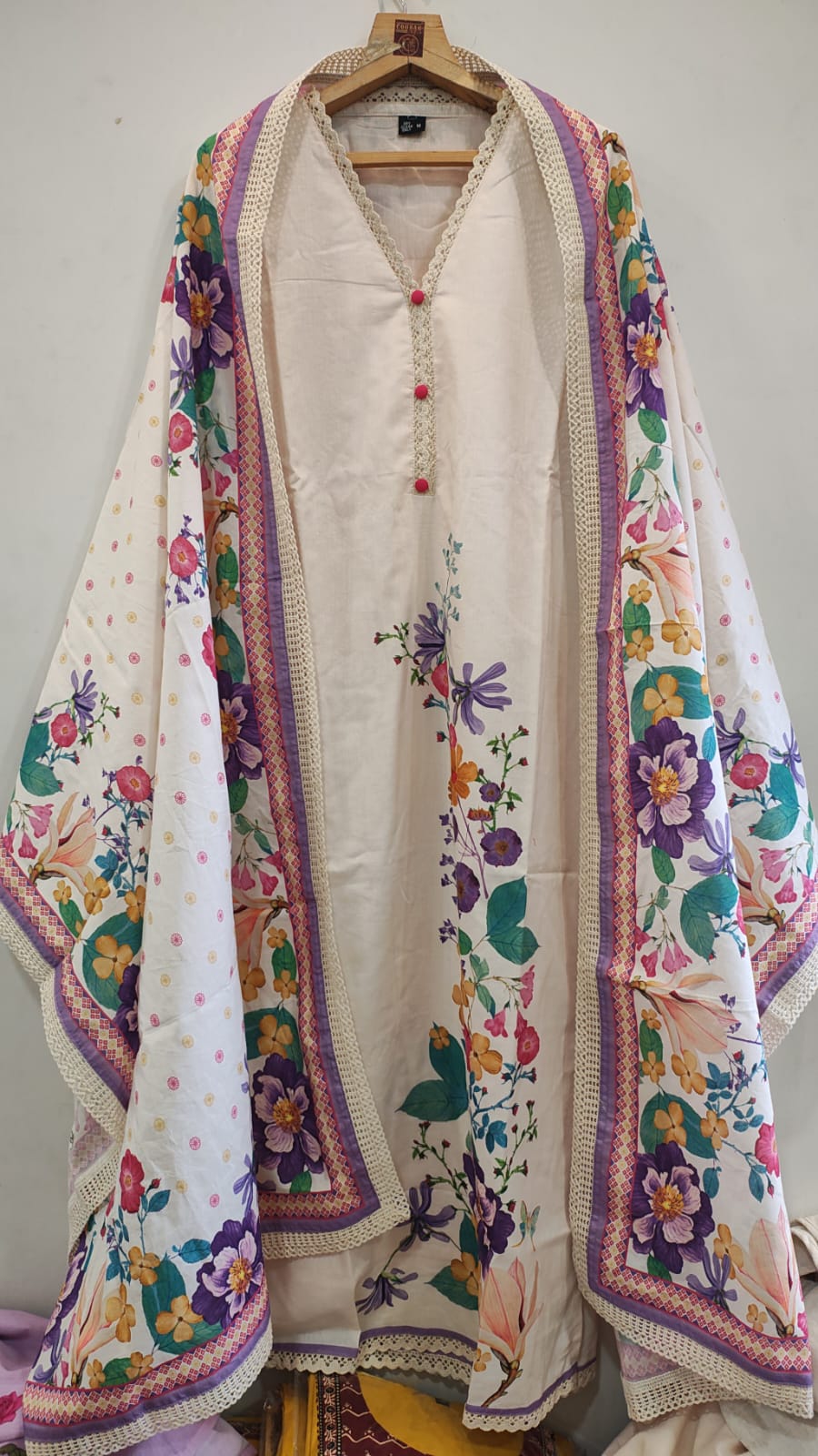 “BHOOMI" Premium mul cotton kurti pant with dupatta set