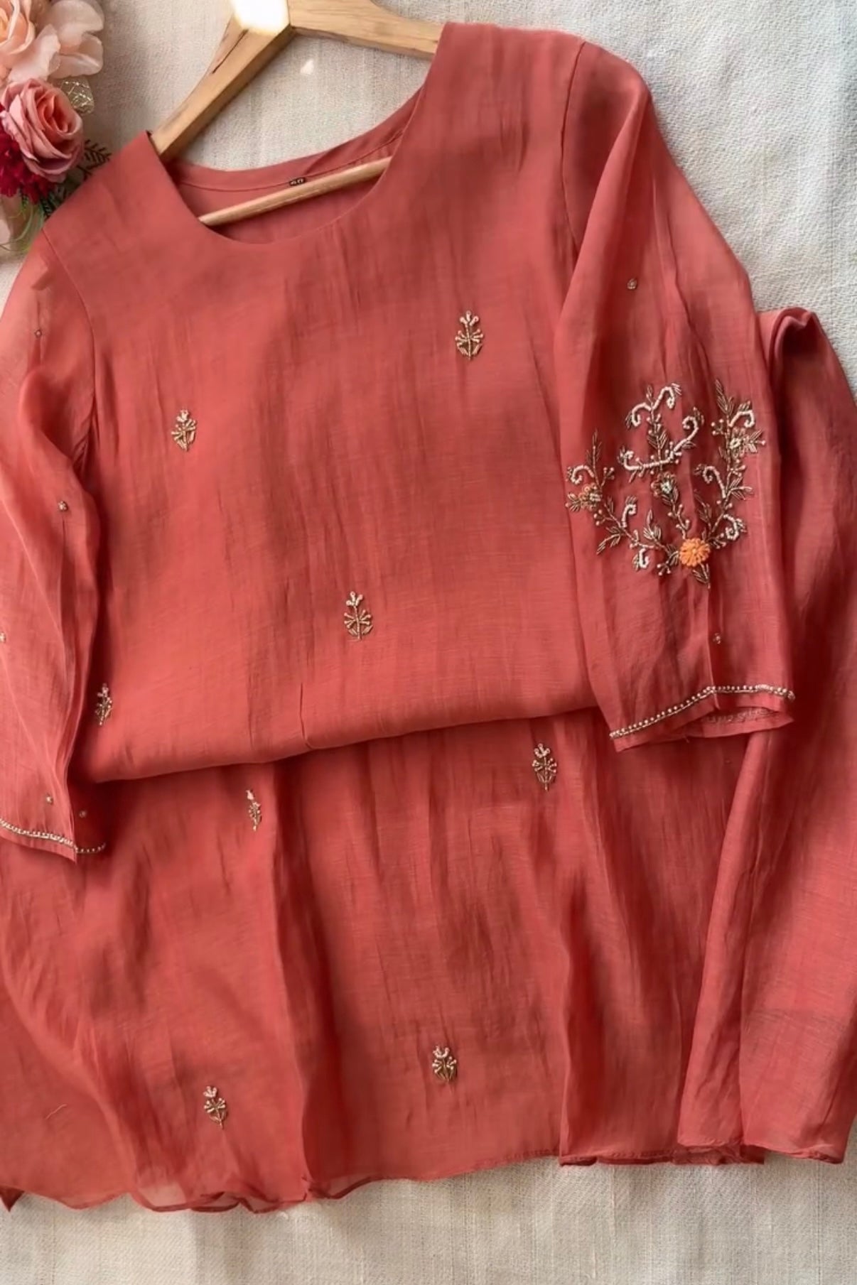 “Iqrah” premium Mul-Chanderi Party wear A Line suit set