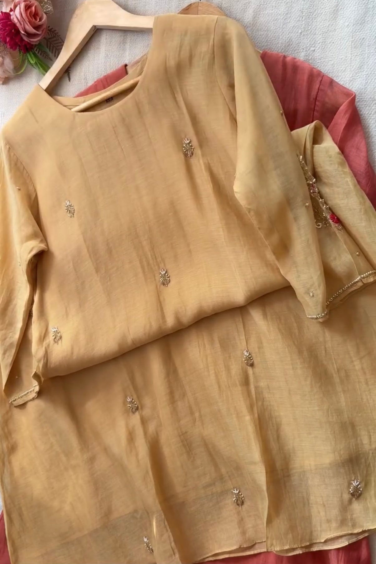 “Iqrah” premium Mul-Chanderi Party wear A Line suit set