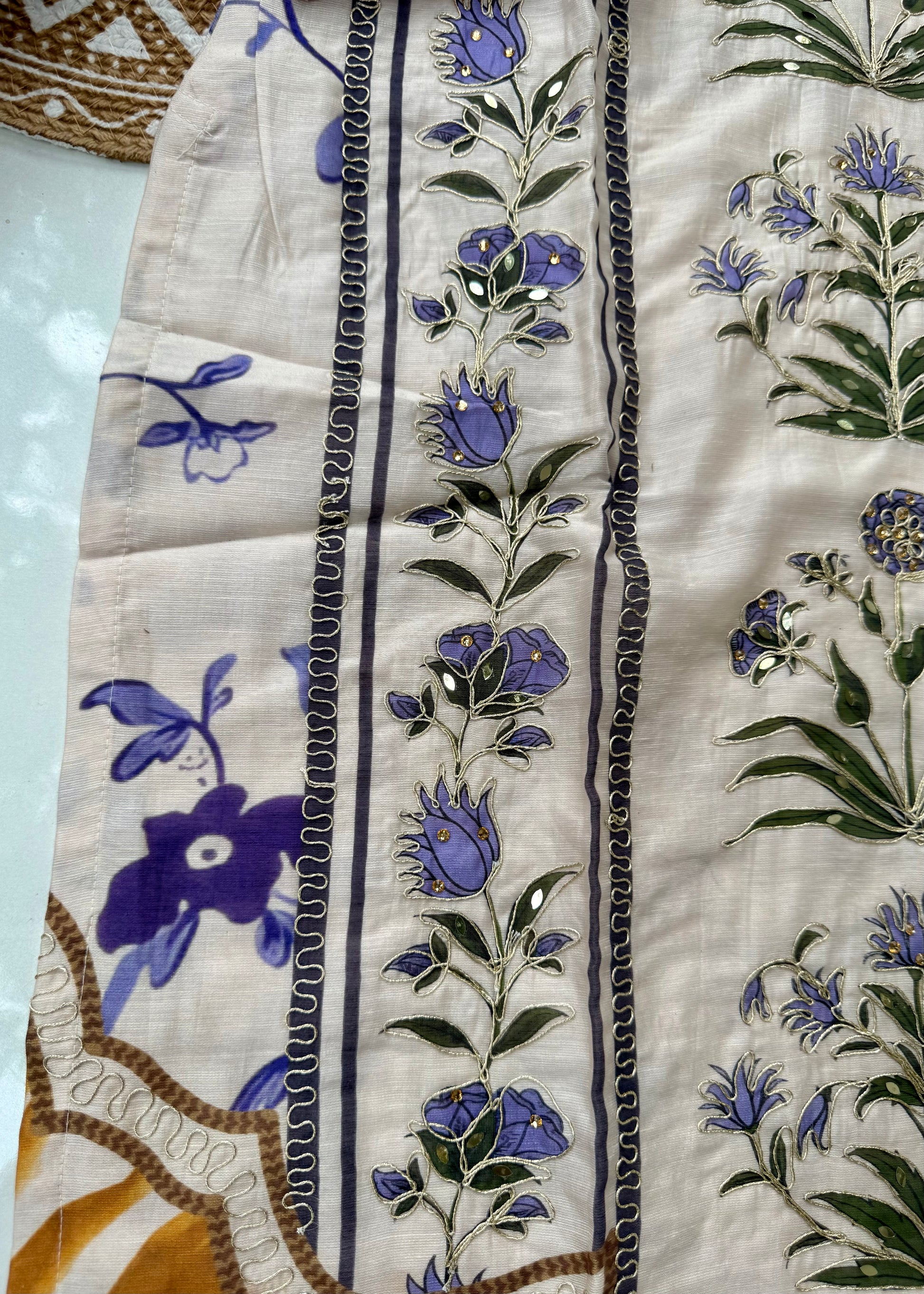 “MILAN" Premium Mul cotton handwork kurta set