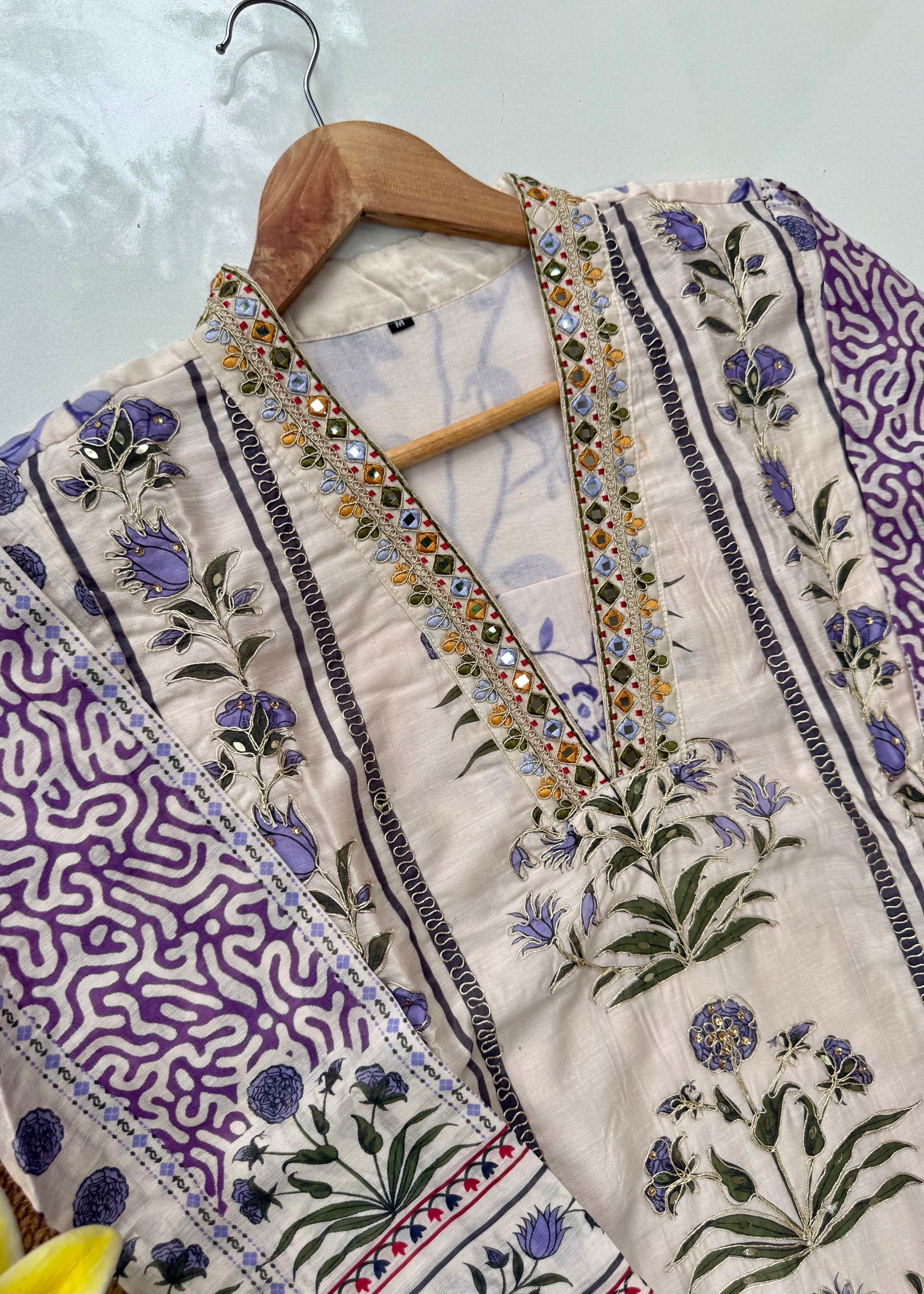“MILAN" Premium Mul cotton handwork kurta set