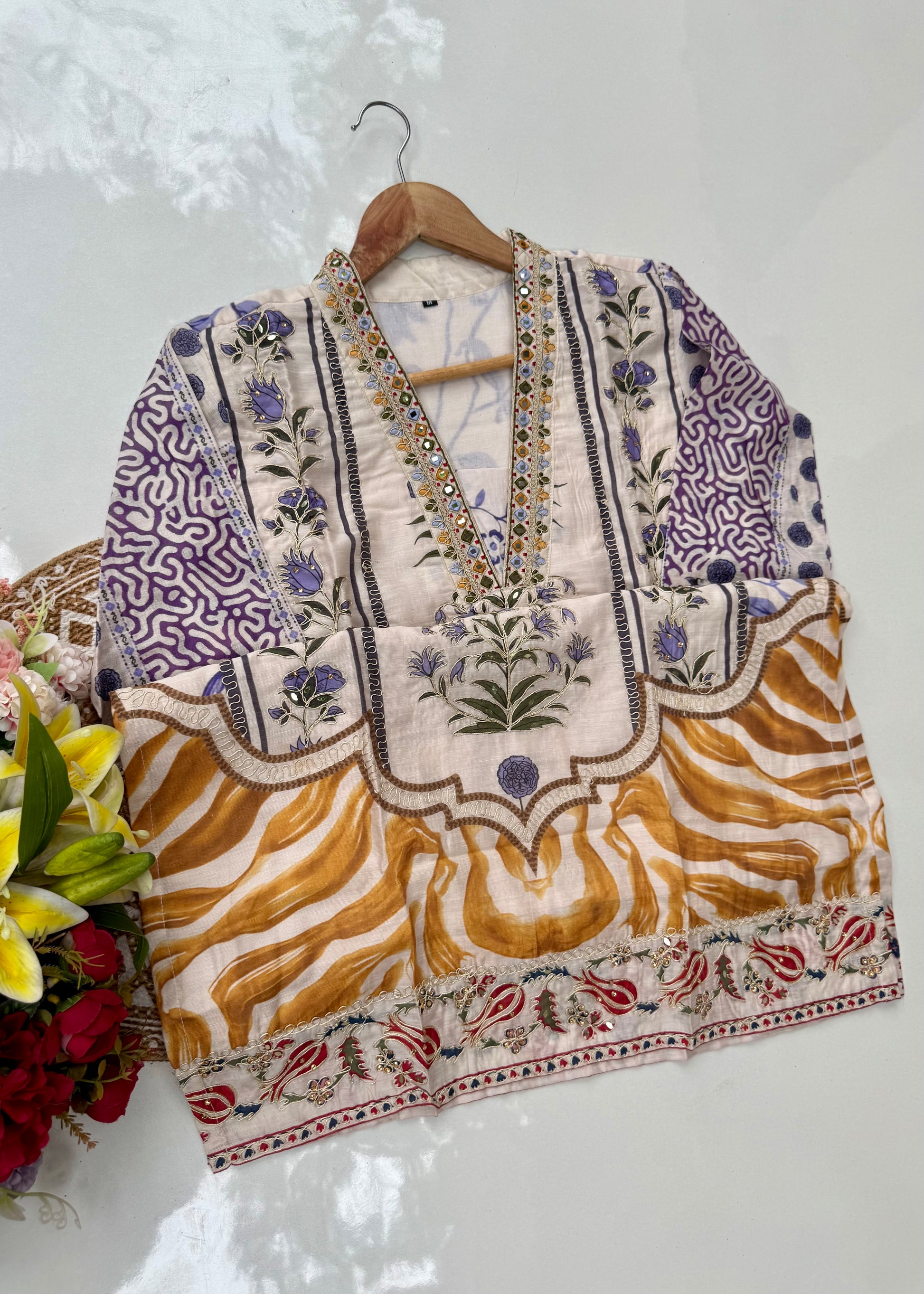 “MILAN" Premium Mul cotton handwork kurta set