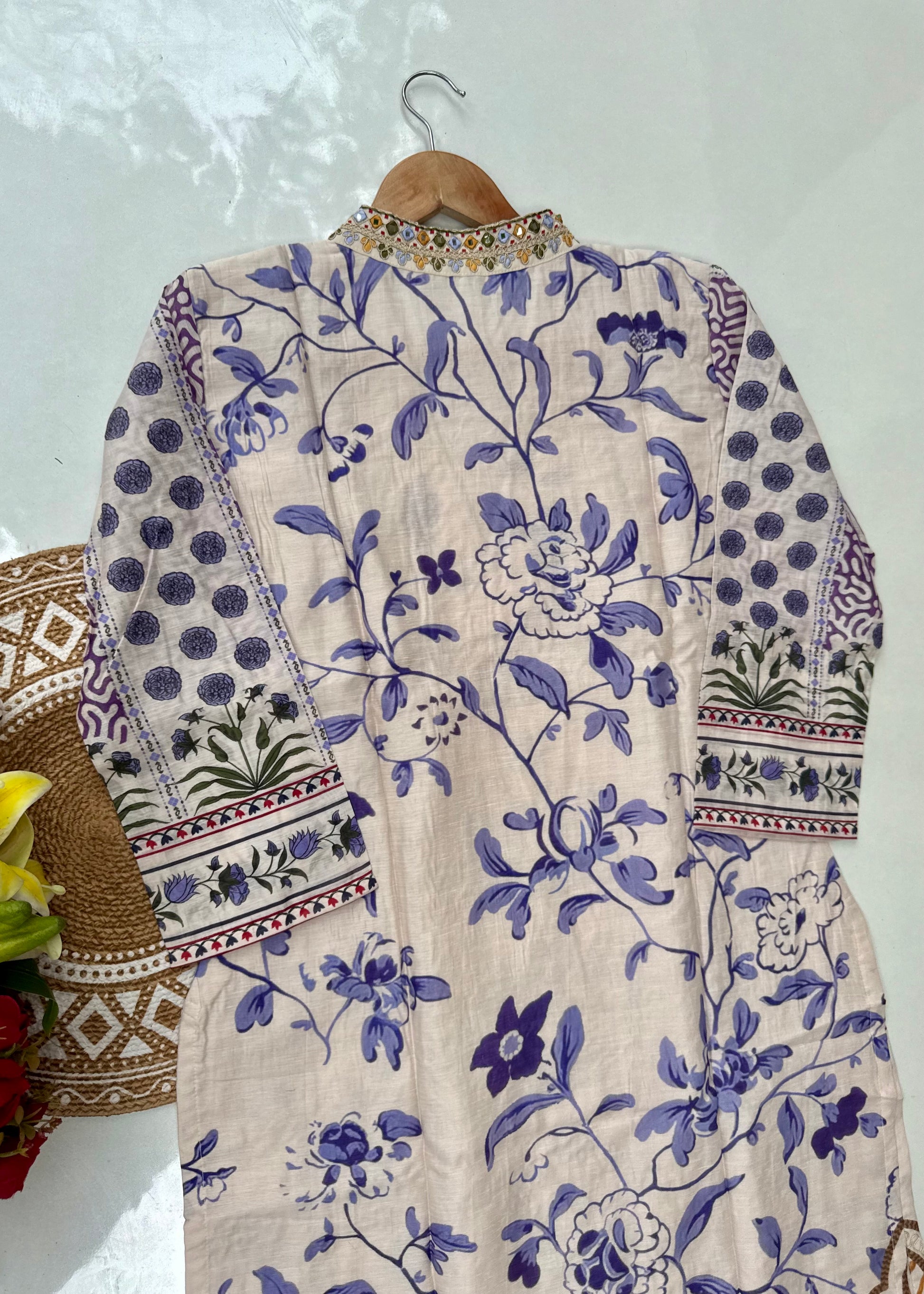 “MILAN" Premium Mul cotton handwork kurta set