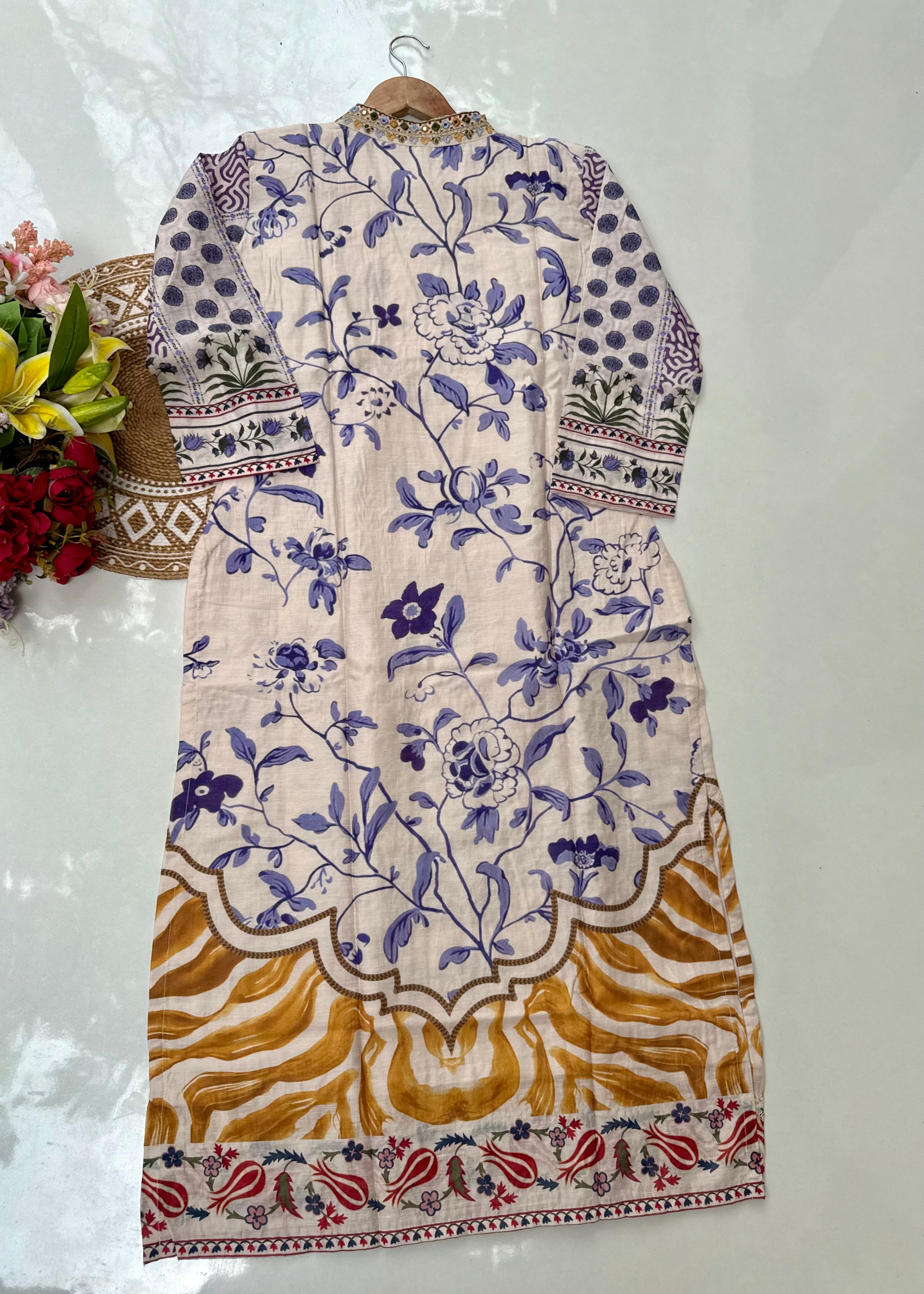 “MILAN" Premium Mul cotton handwork kurta set