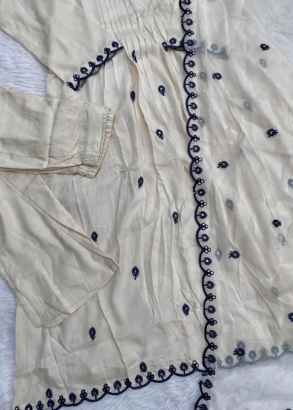 “Umang” Muslin silk anarkali kurti bottom with dupatta set