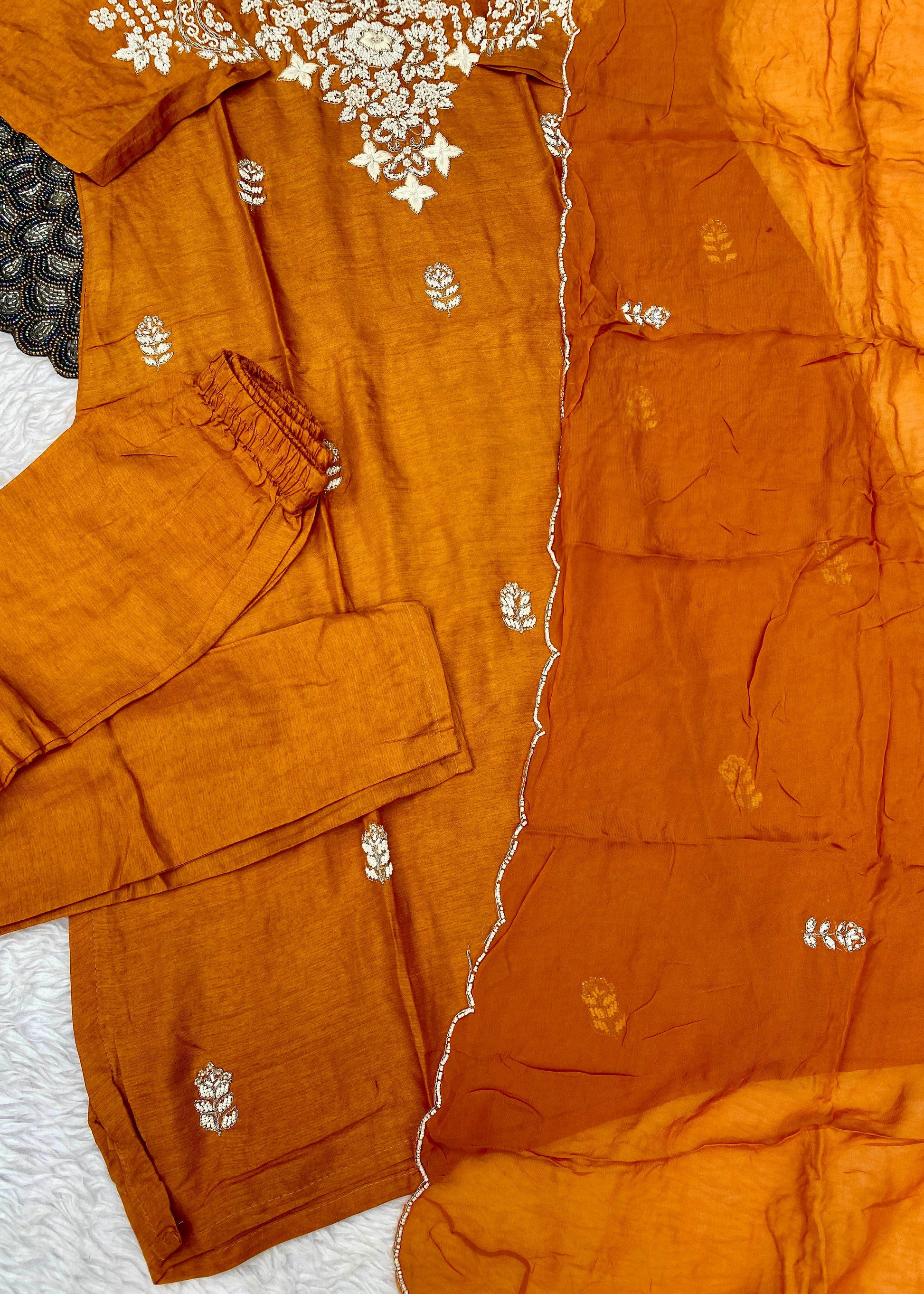 “ SUHANA” A very beautiful festival wear special rust orange set