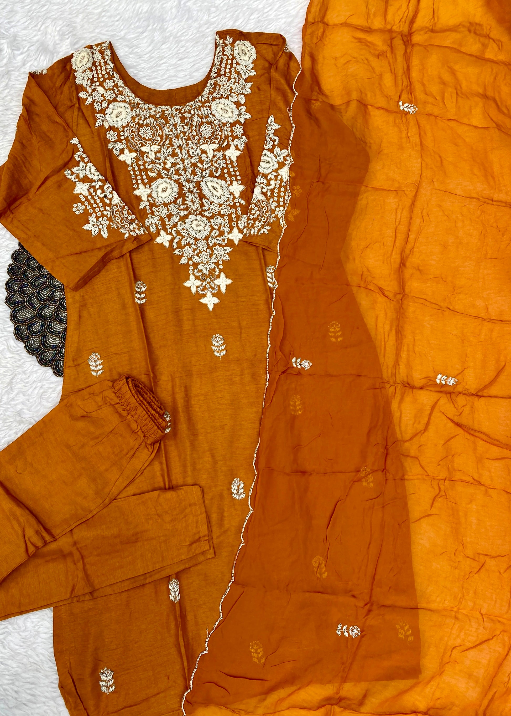 “ SUHANA” A very beautiful festival wear special rust orange set