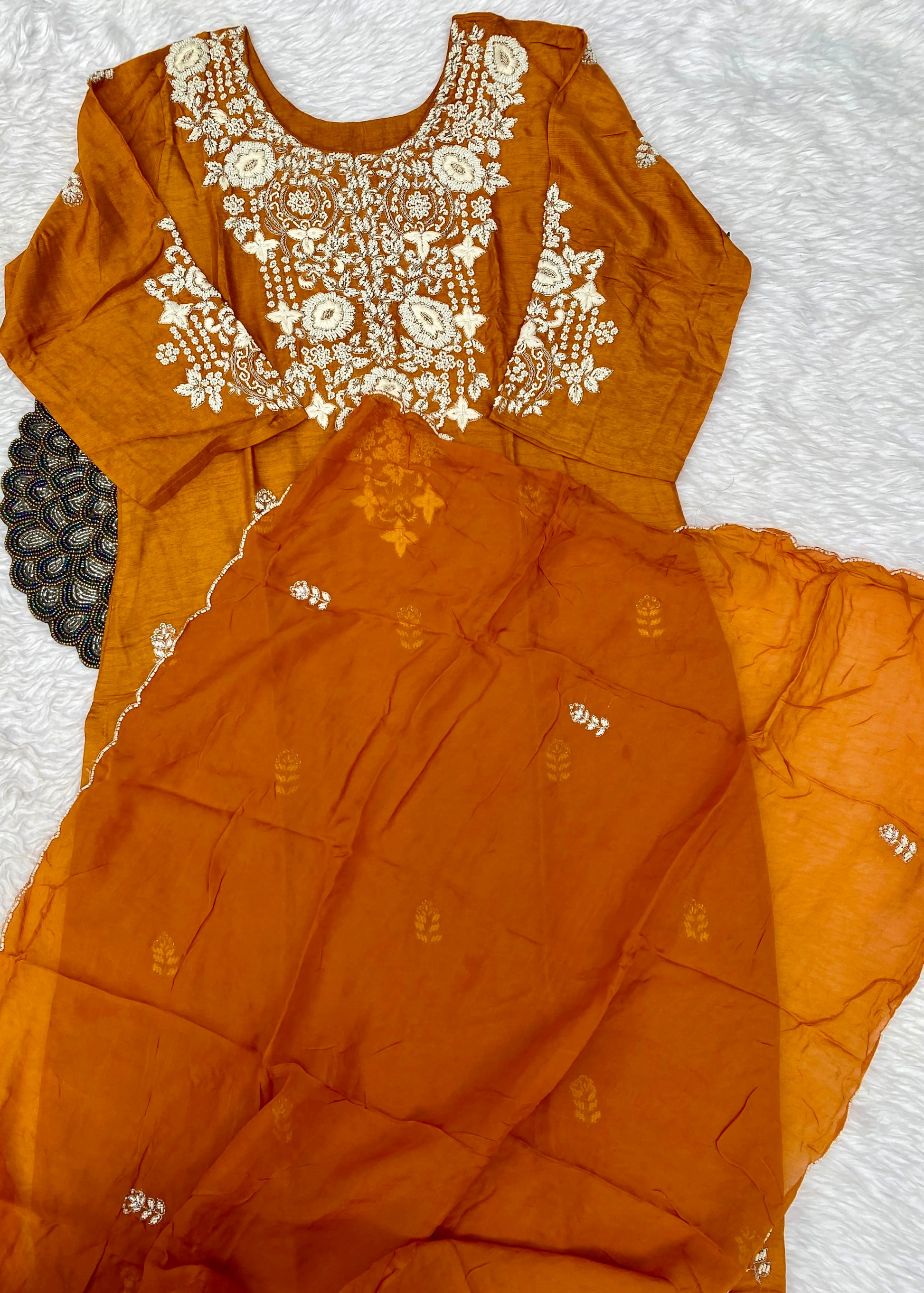 “ SUHANA” A very beautiful festival wear special rust orange set