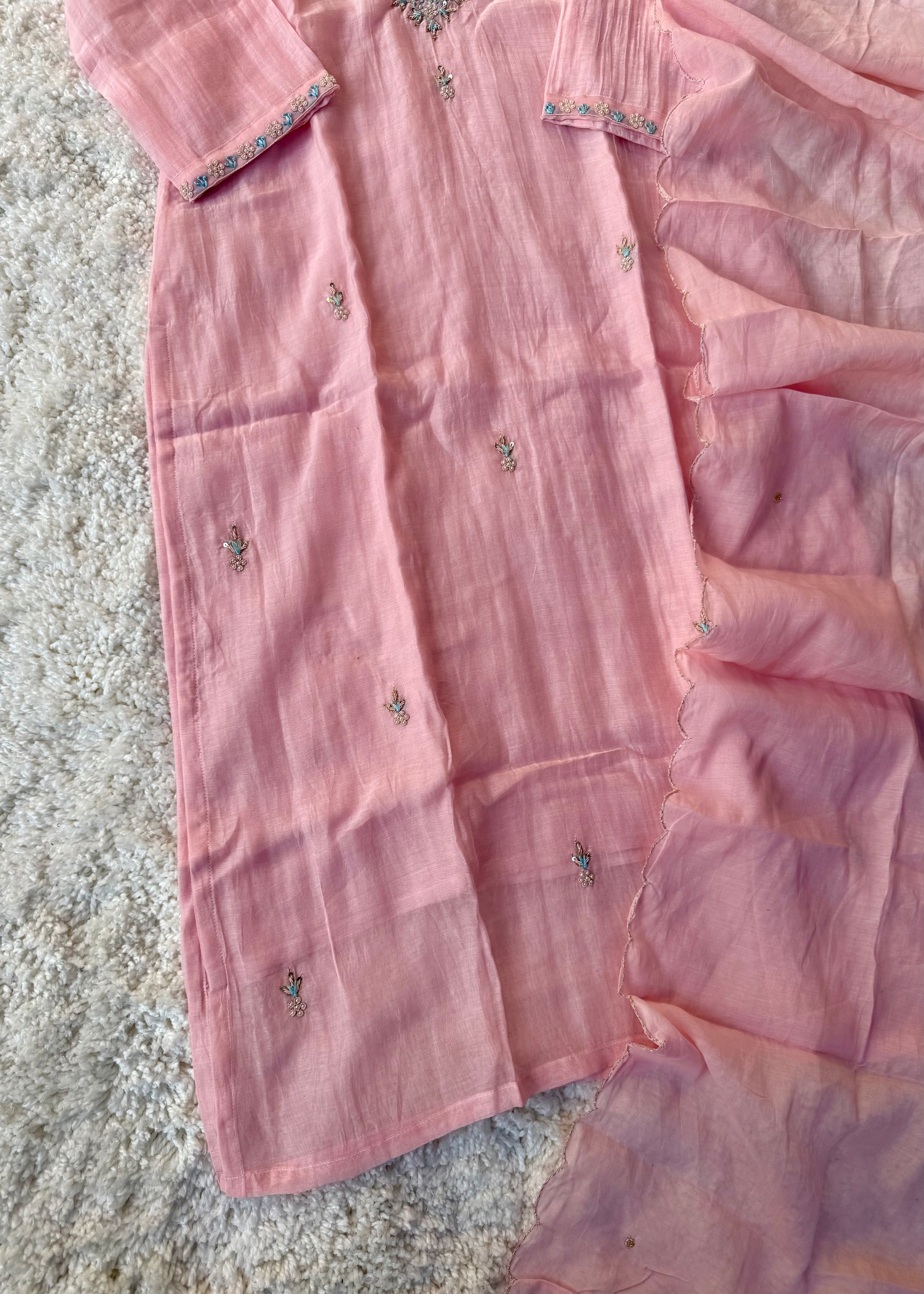 ✨ “Aarini – Soft Mul Chanderi Straight Kurta Set