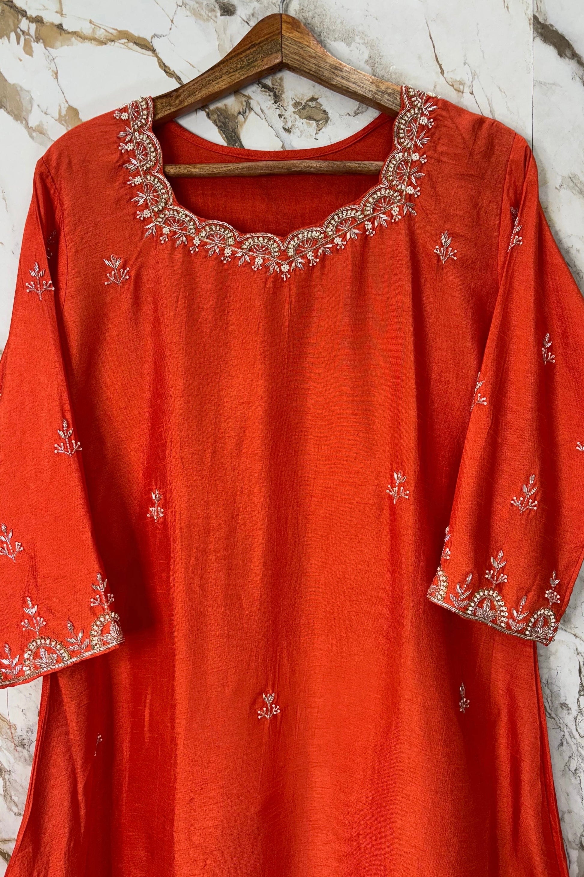 ✨ “Luxe – Premium Dola Silk A-Line Kurta Set