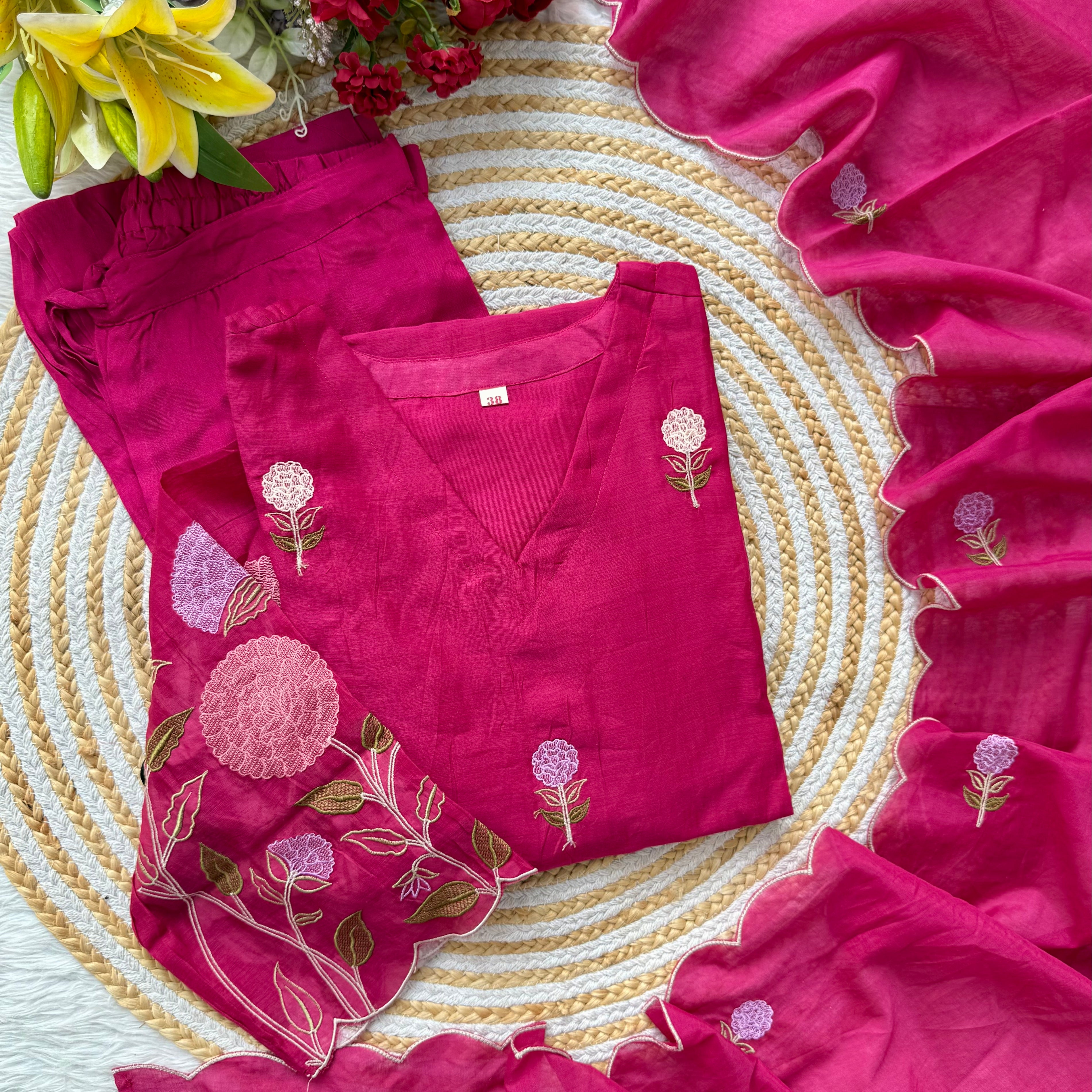 “NAVI” Premium Mul Chanderi party wear kurta set