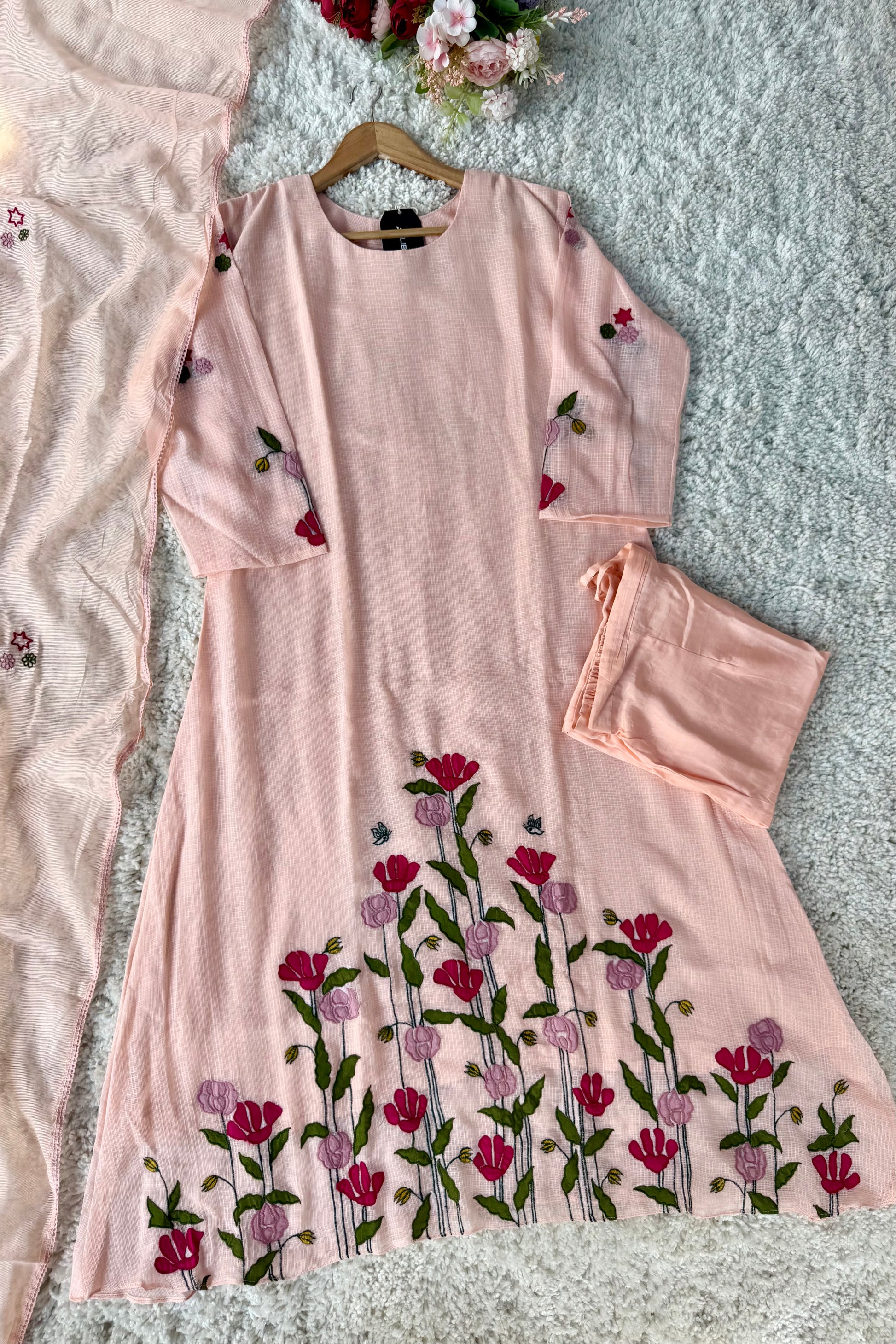 Gulnoor – Beautifully crafted Kota A-Line Kurta Set