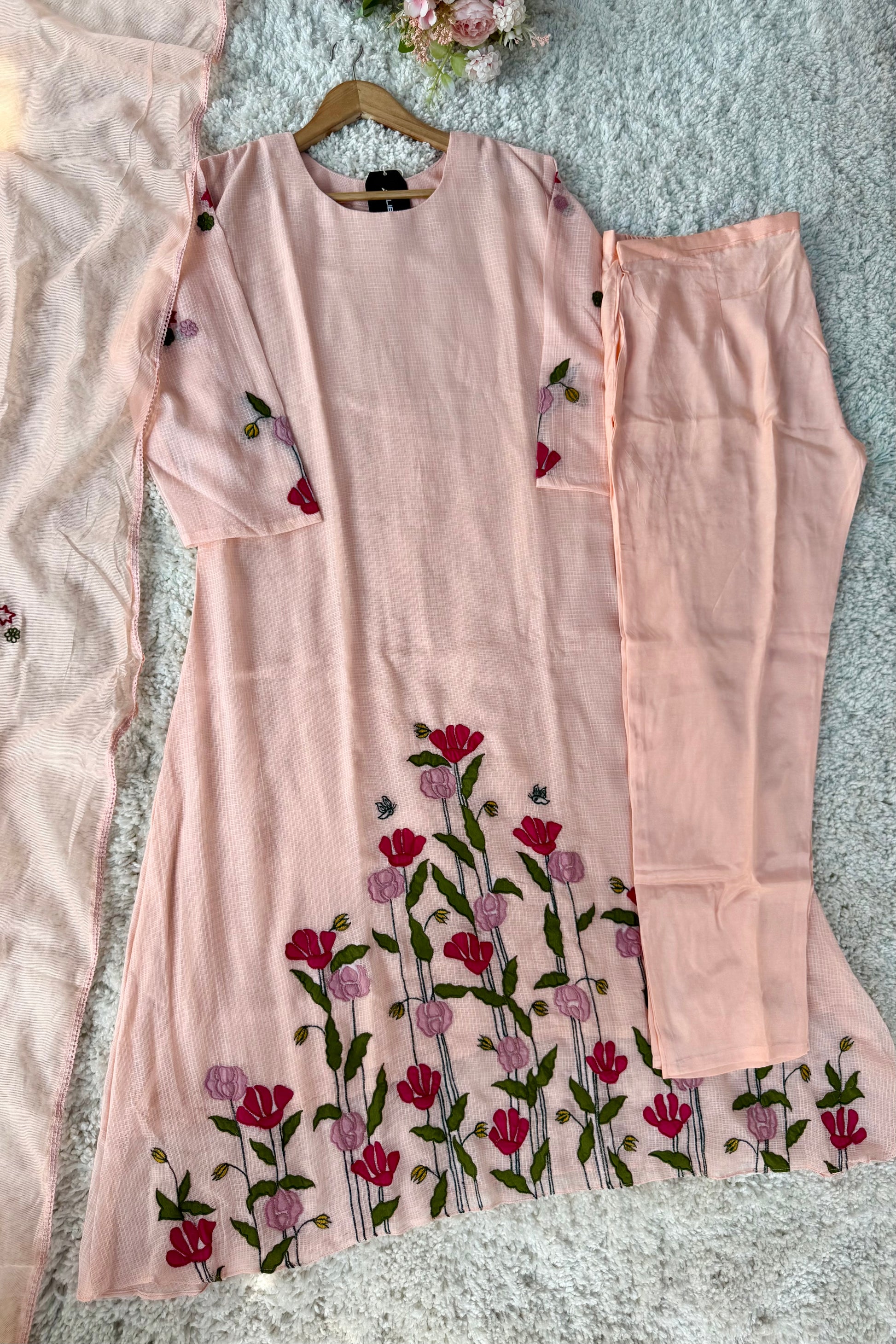 Gulnoor – Beautifully crafted Kota A-Line Kurta Set