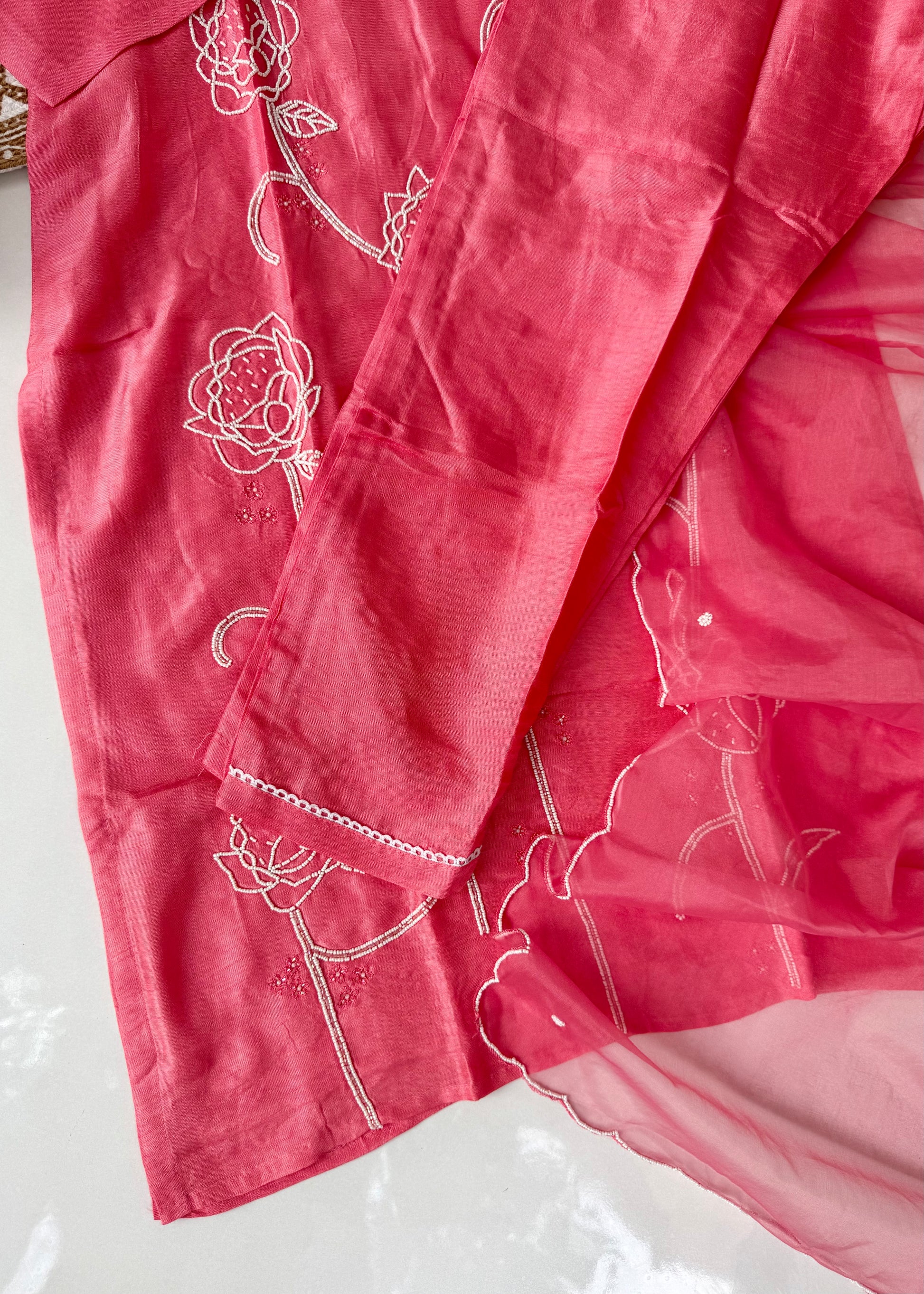 “Sarah” Premium Dola silk heavy handwork kurta set 🛍️
