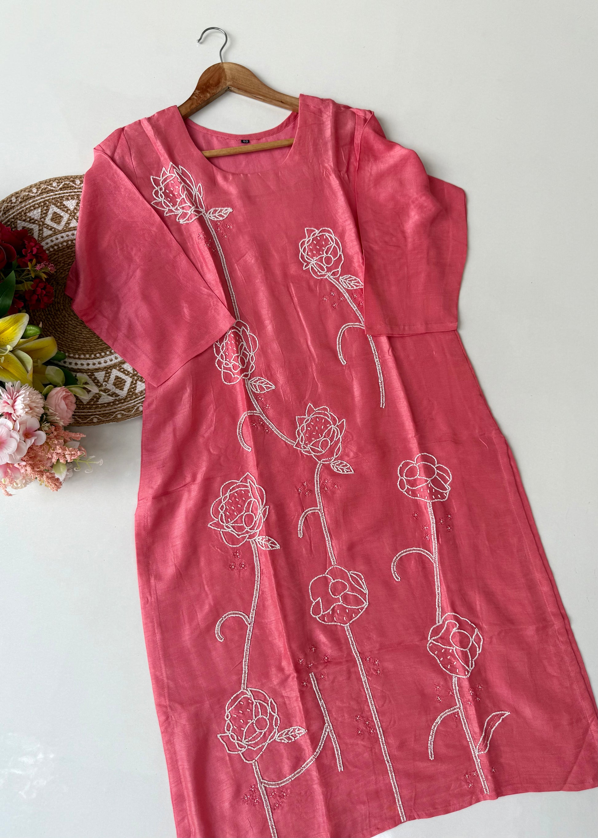 “Sarah” Premium Dola silk heavy handwork kurta set 🛍️