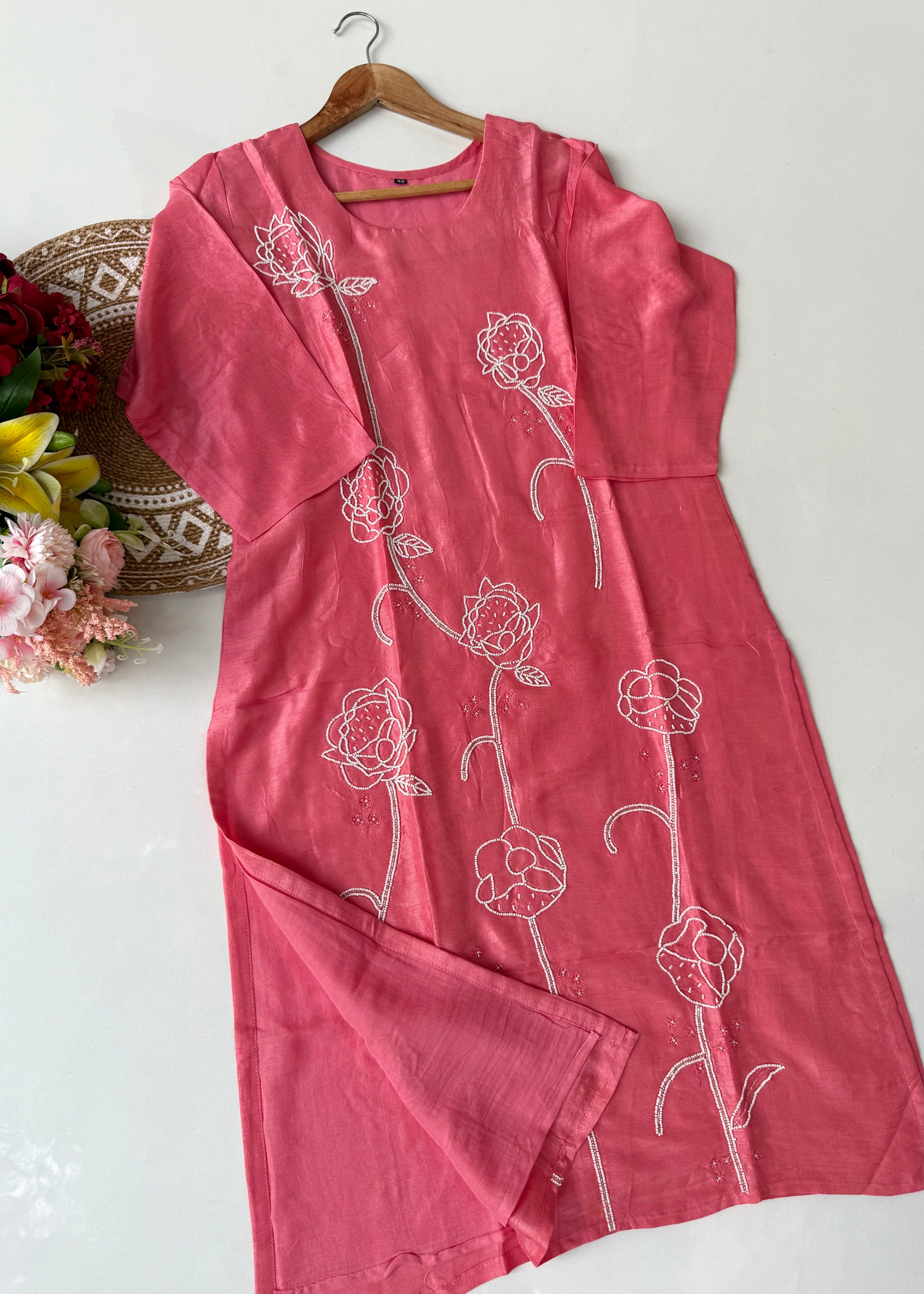 “Sarah” Premium Dola silk heavy handwork kurta set 🛍️