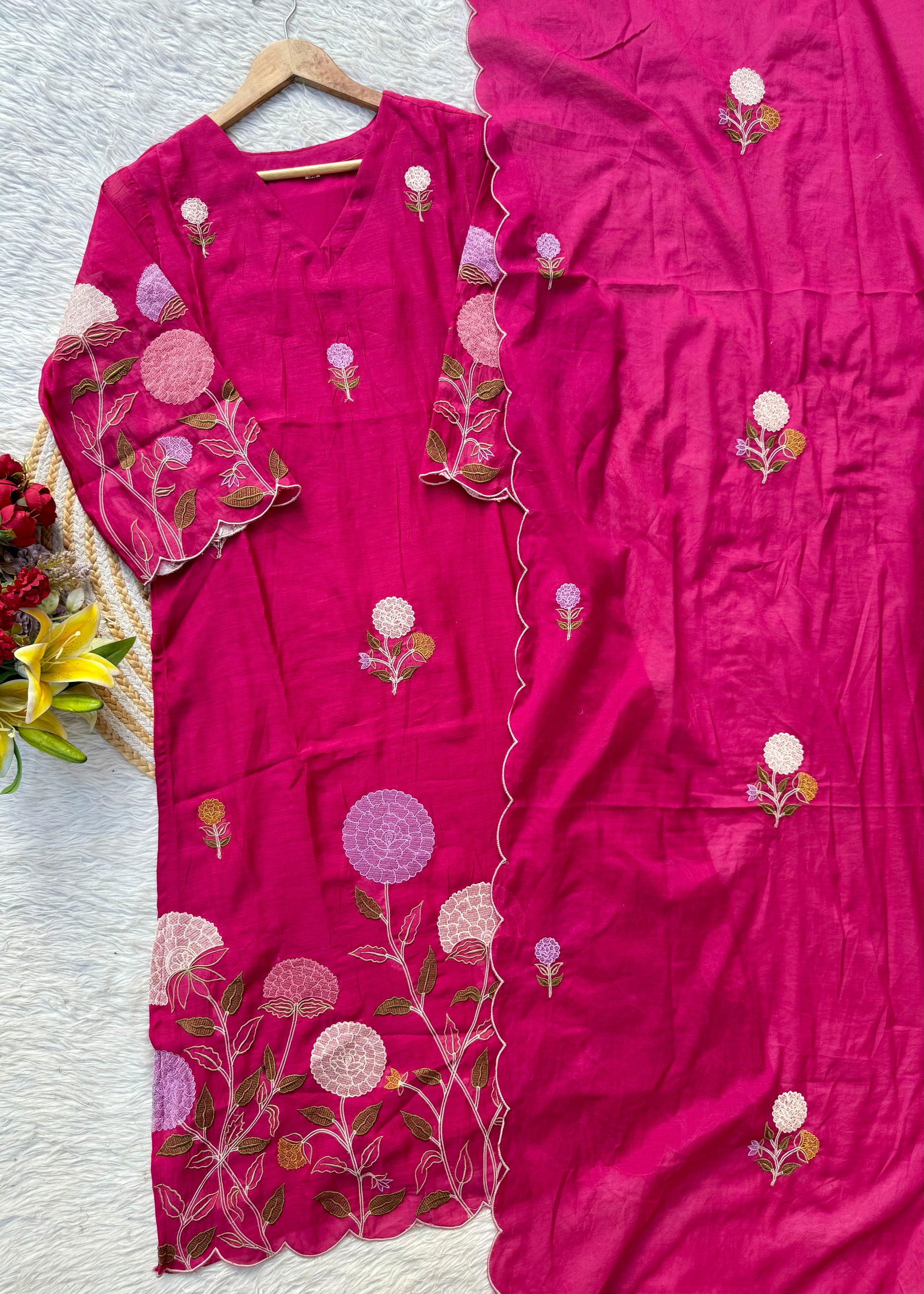 “NAVI” Premium Mul Chanderi party wear kurta set