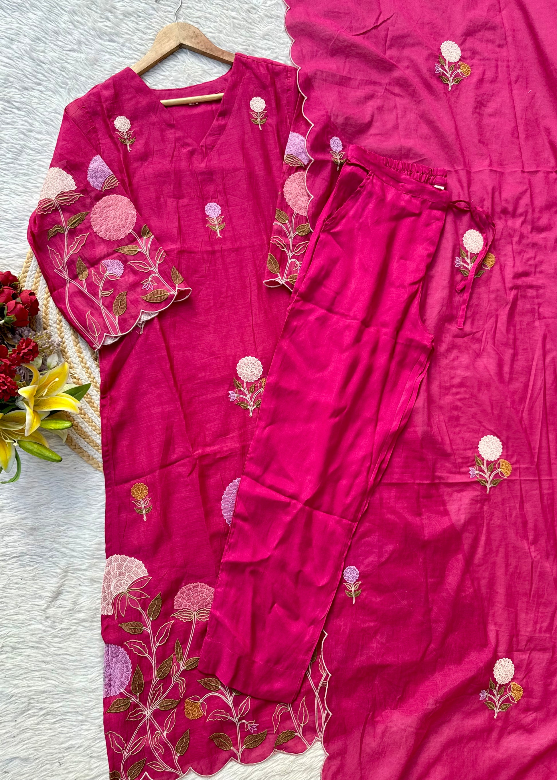 “NAVI” Premium Mul Chanderi party wear kurta set