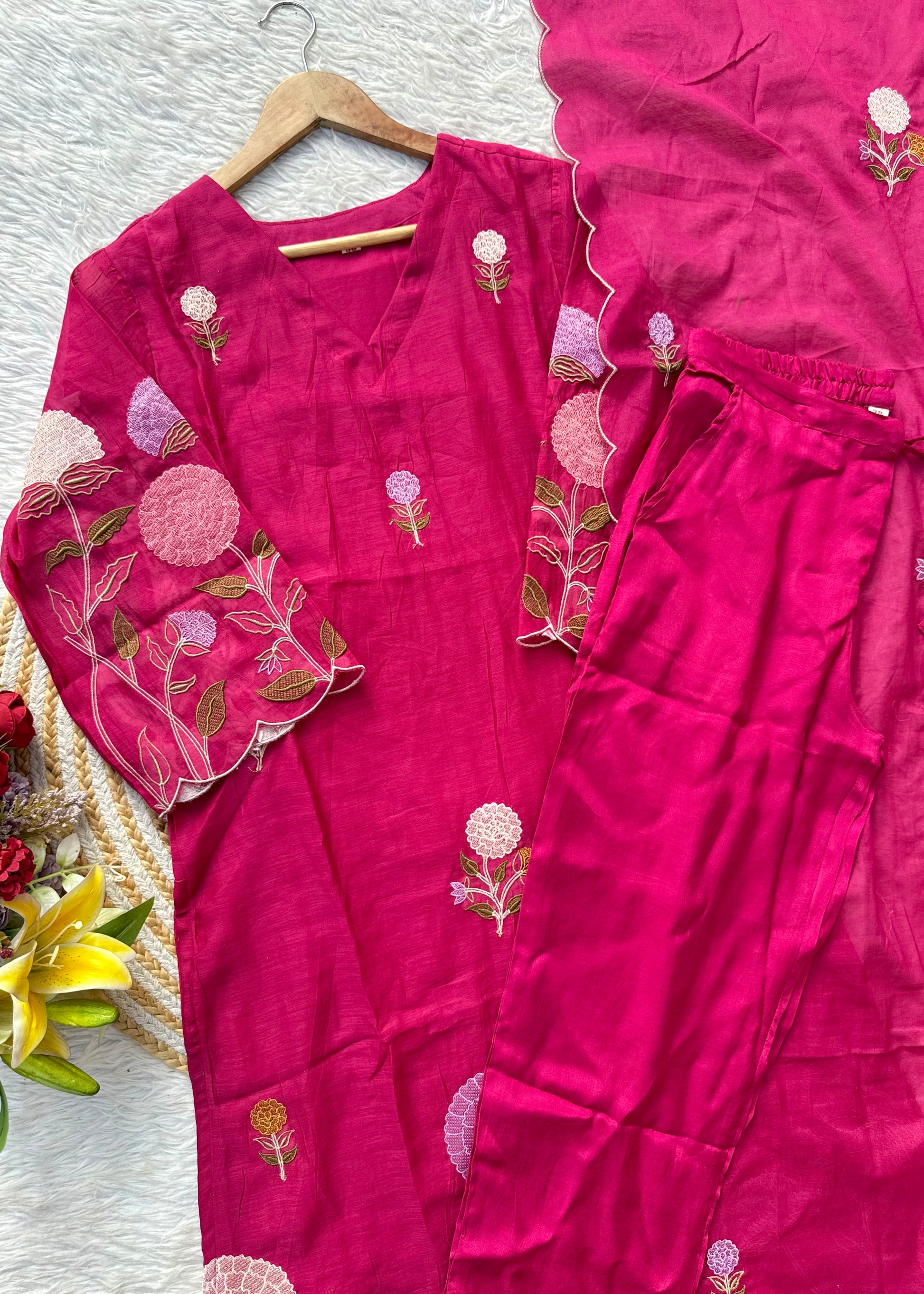 “NAVI” Premium Mul Chanderi party wear kurta set