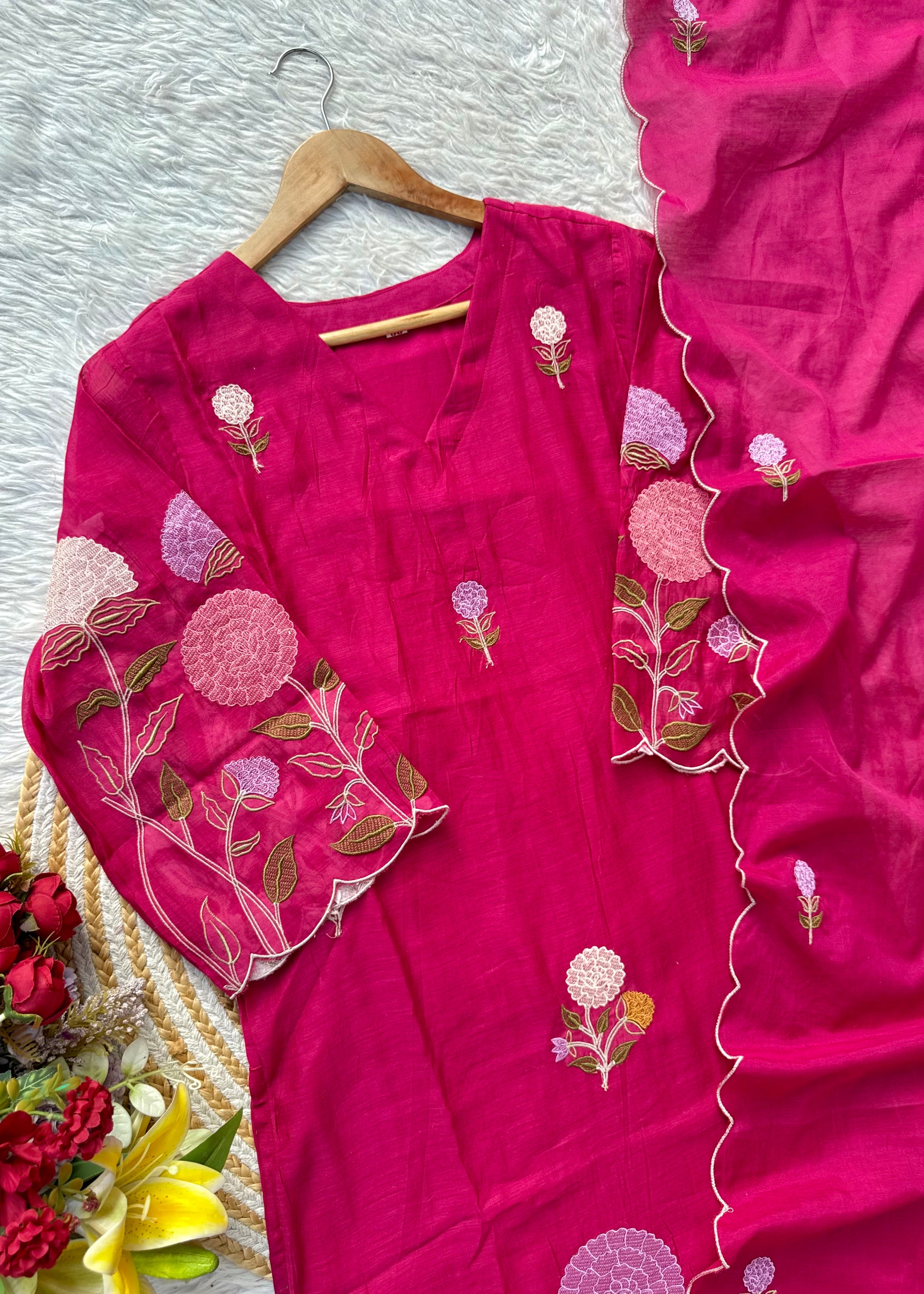“NAVI” Premium Mul Chanderi party wear kurta set
