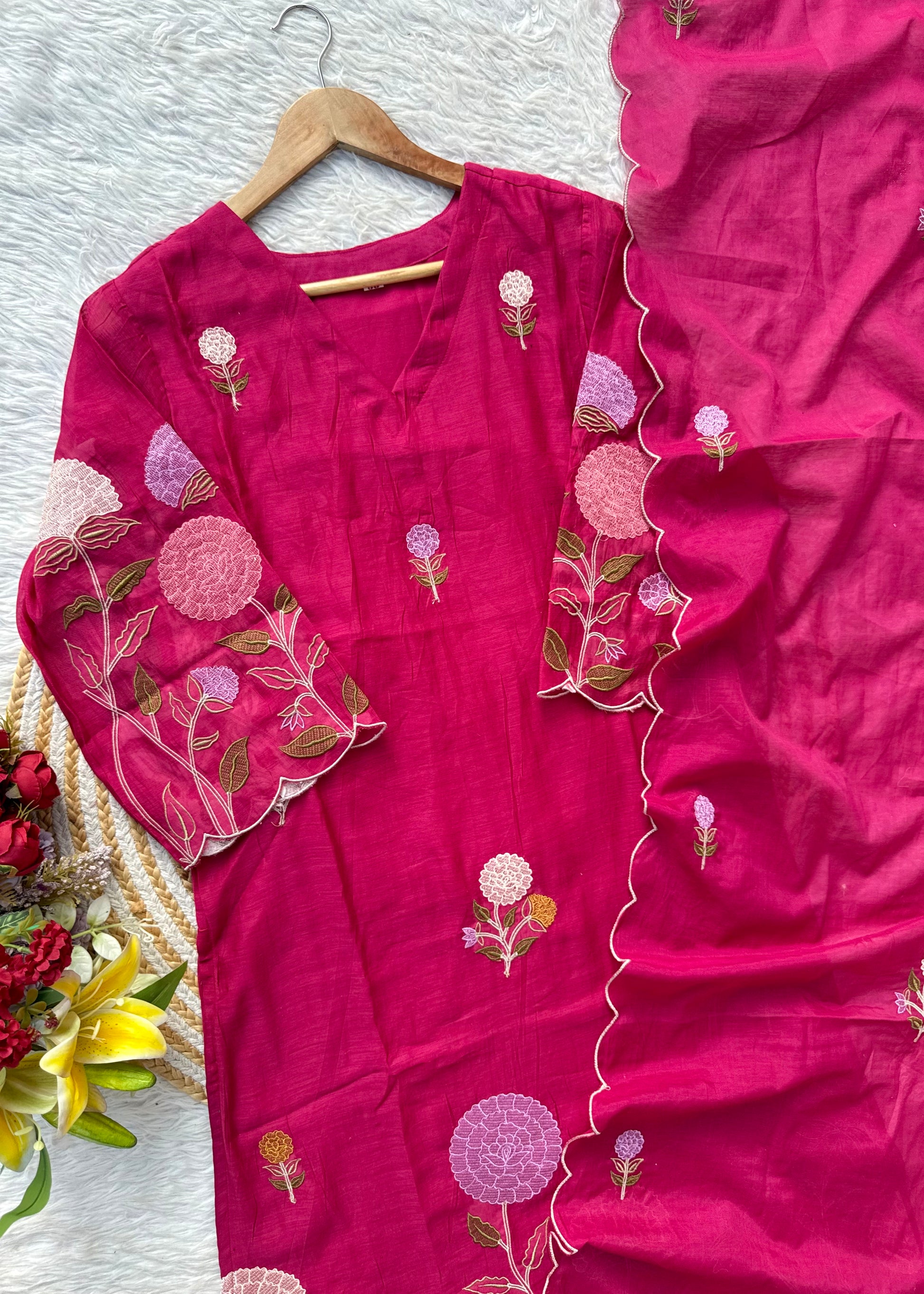 “NAVI” Premium Mul Chanderi party wear kurta set