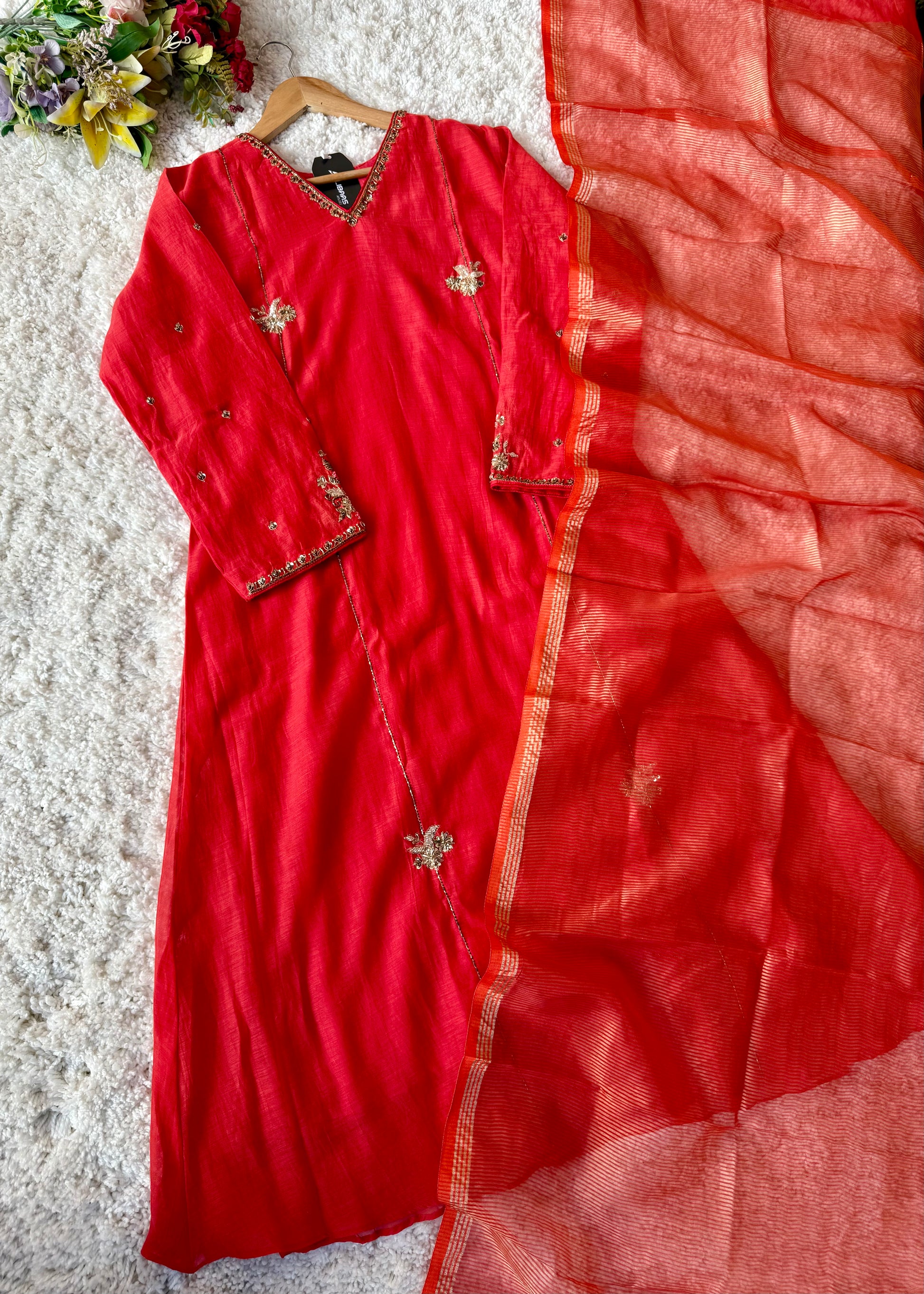 “Aavya” Premium Mul Chanderi A-Line Suit 💕