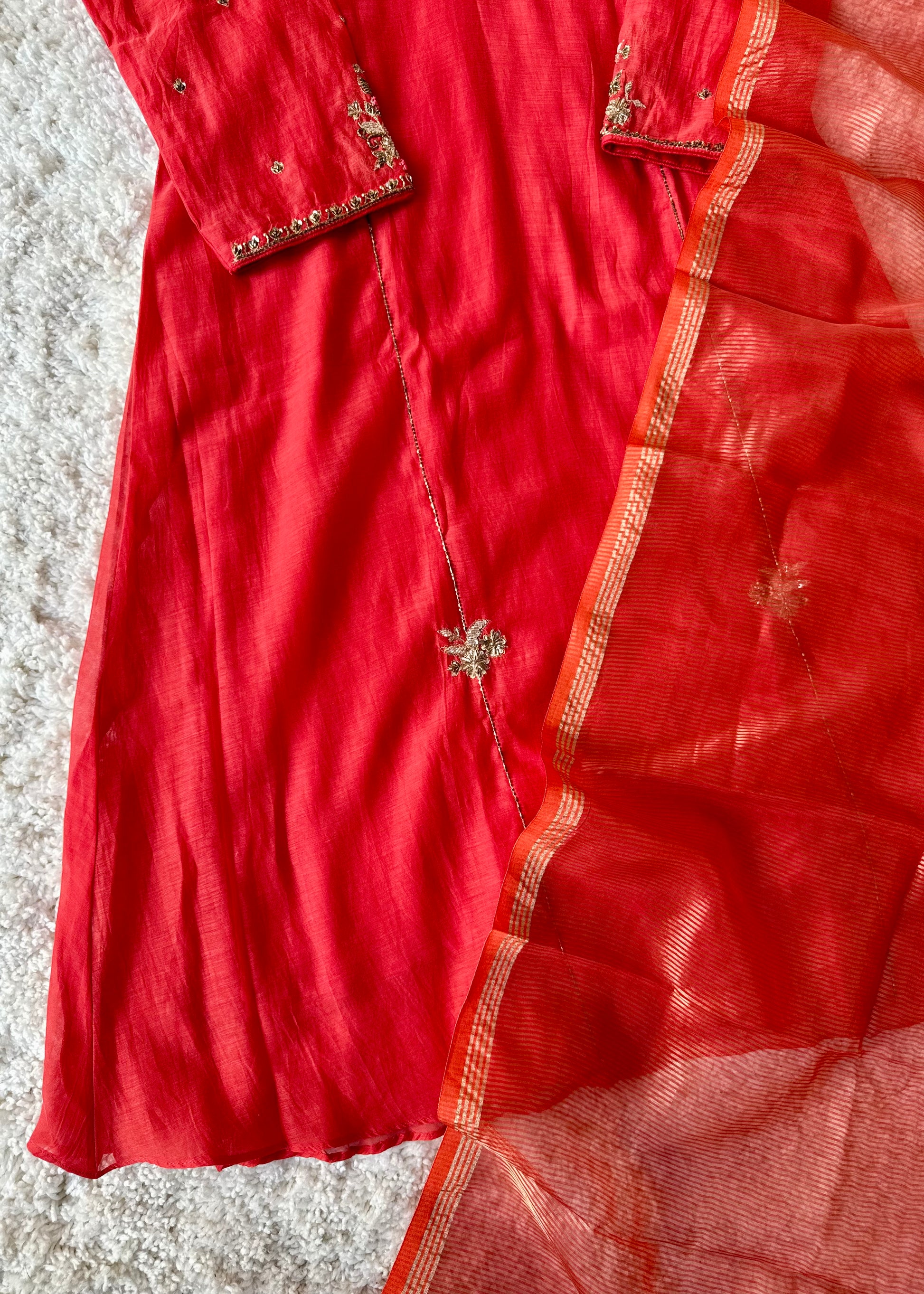 “Aavya” Premium Mul Chanderi A-Line Suit 💕