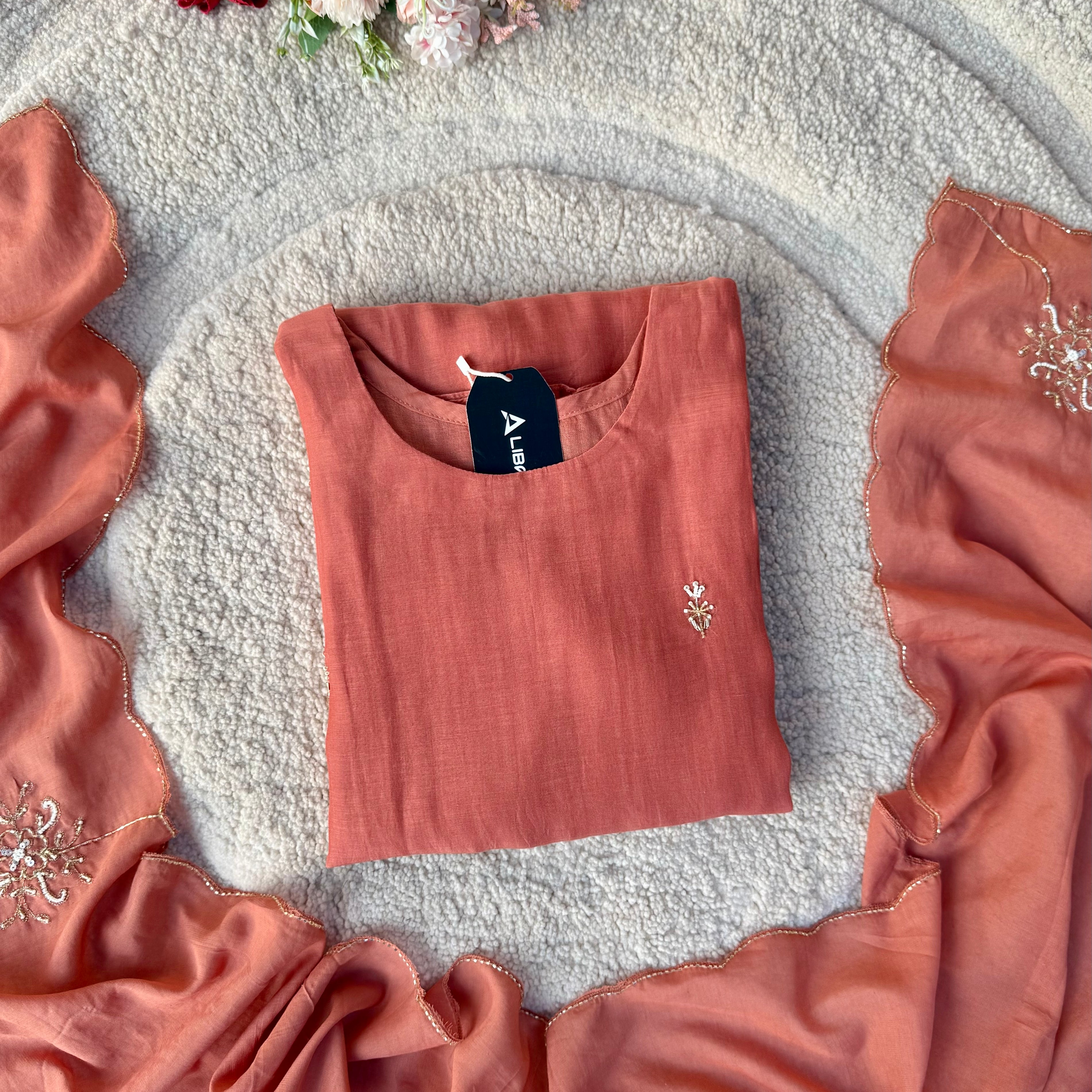 “Iqrah” premium Mul-Chanderi Party wear A Line suit set