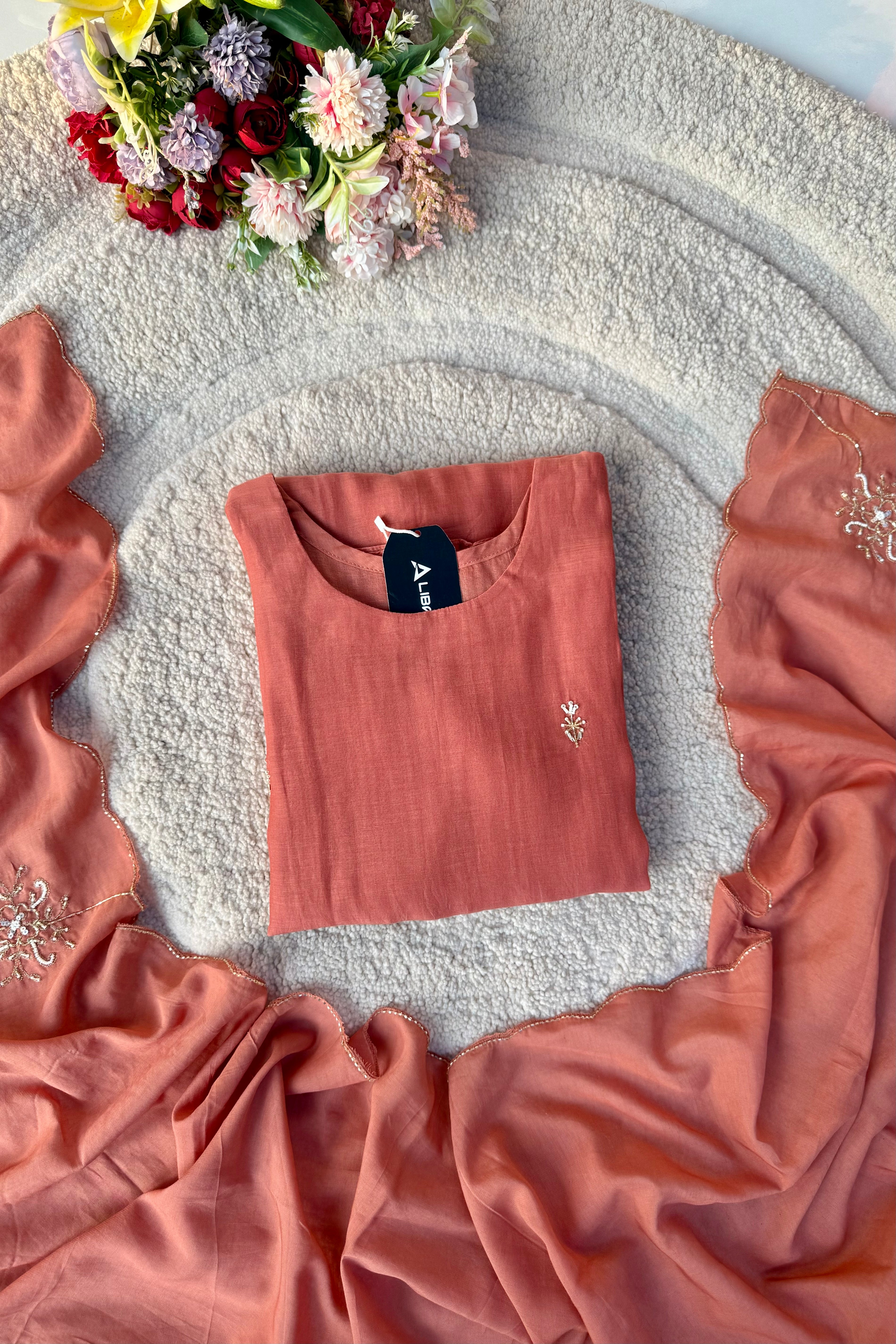 “Iqrah” premium Mul-Chanderi Party wear A Line suit set