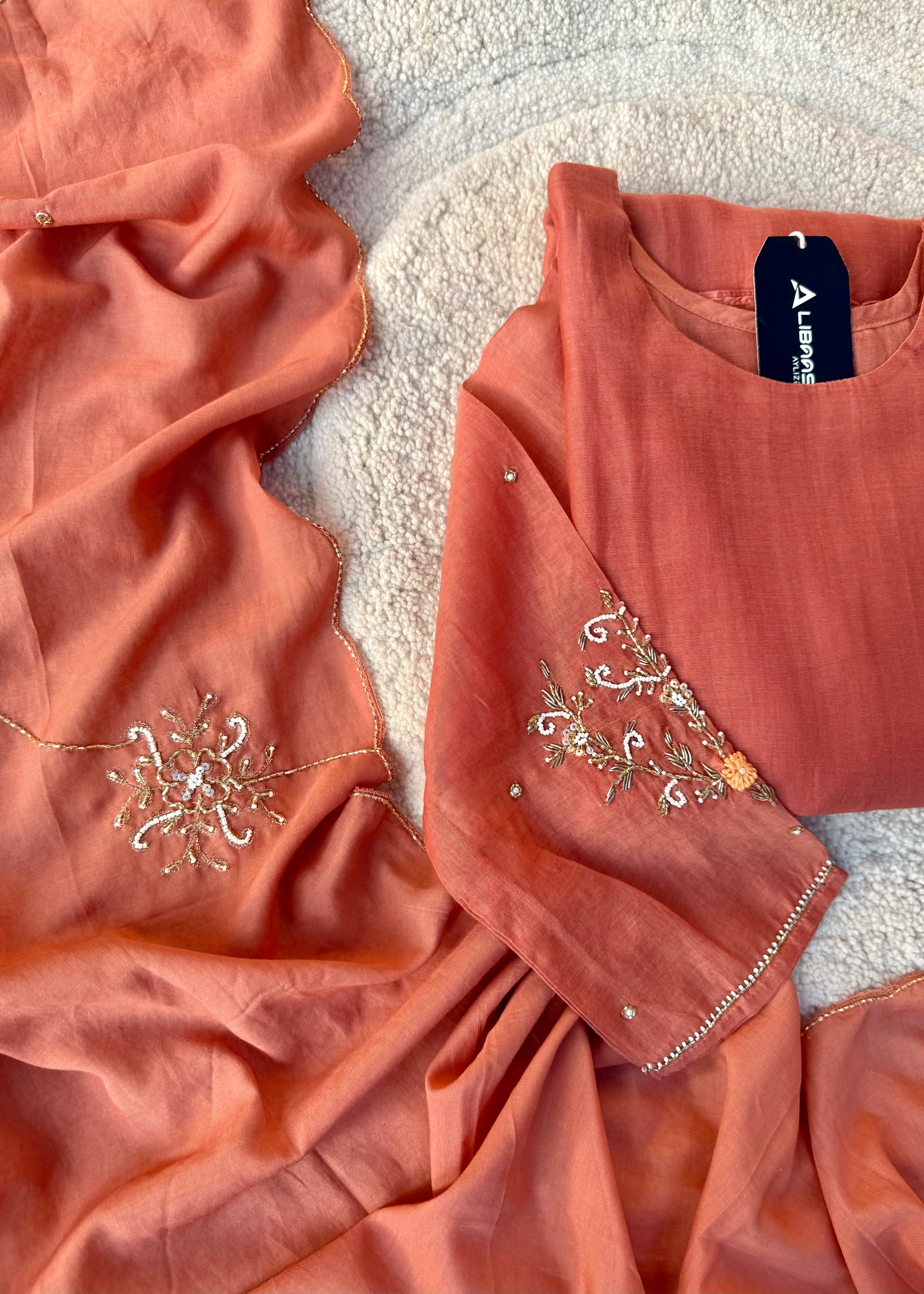 “Iqrah” premium Mul-Chanderi Party wear A Line suit set