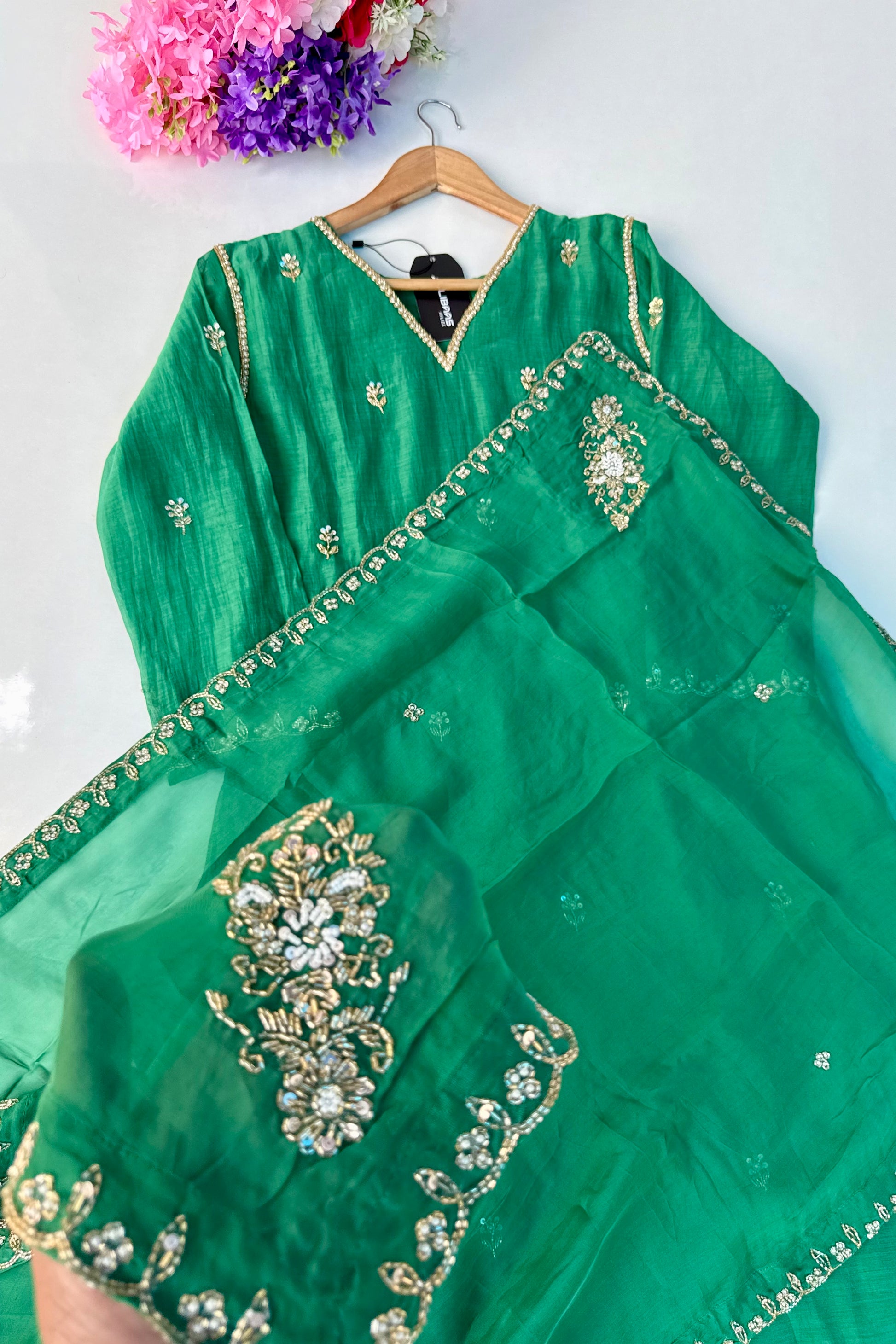 ✨”Mehar– Premium Party wear Mul Chanderi A-Line Kurta Set✨