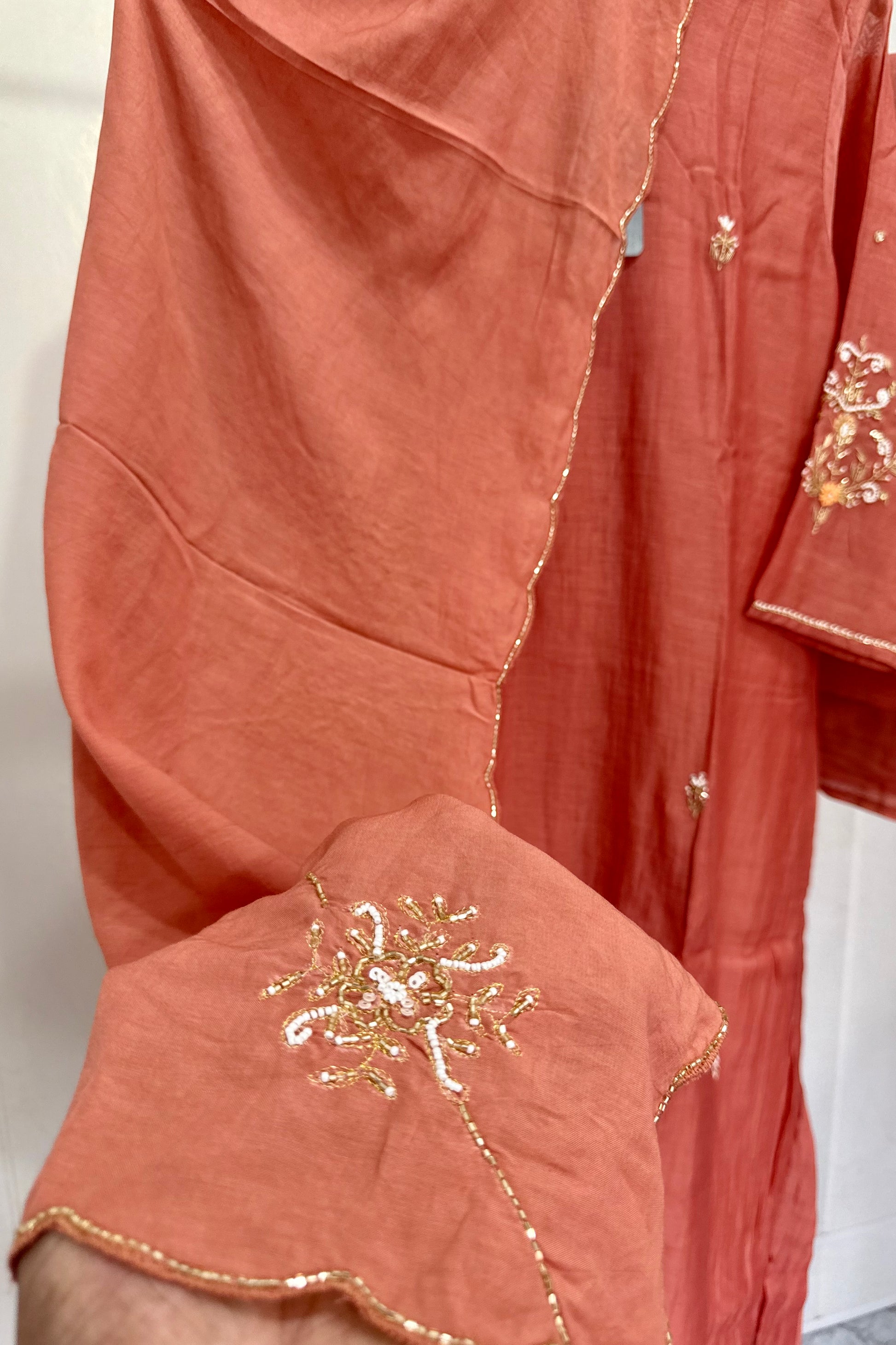 “Iqrah” premium Mul-Chanderi Party wear A Line suit set