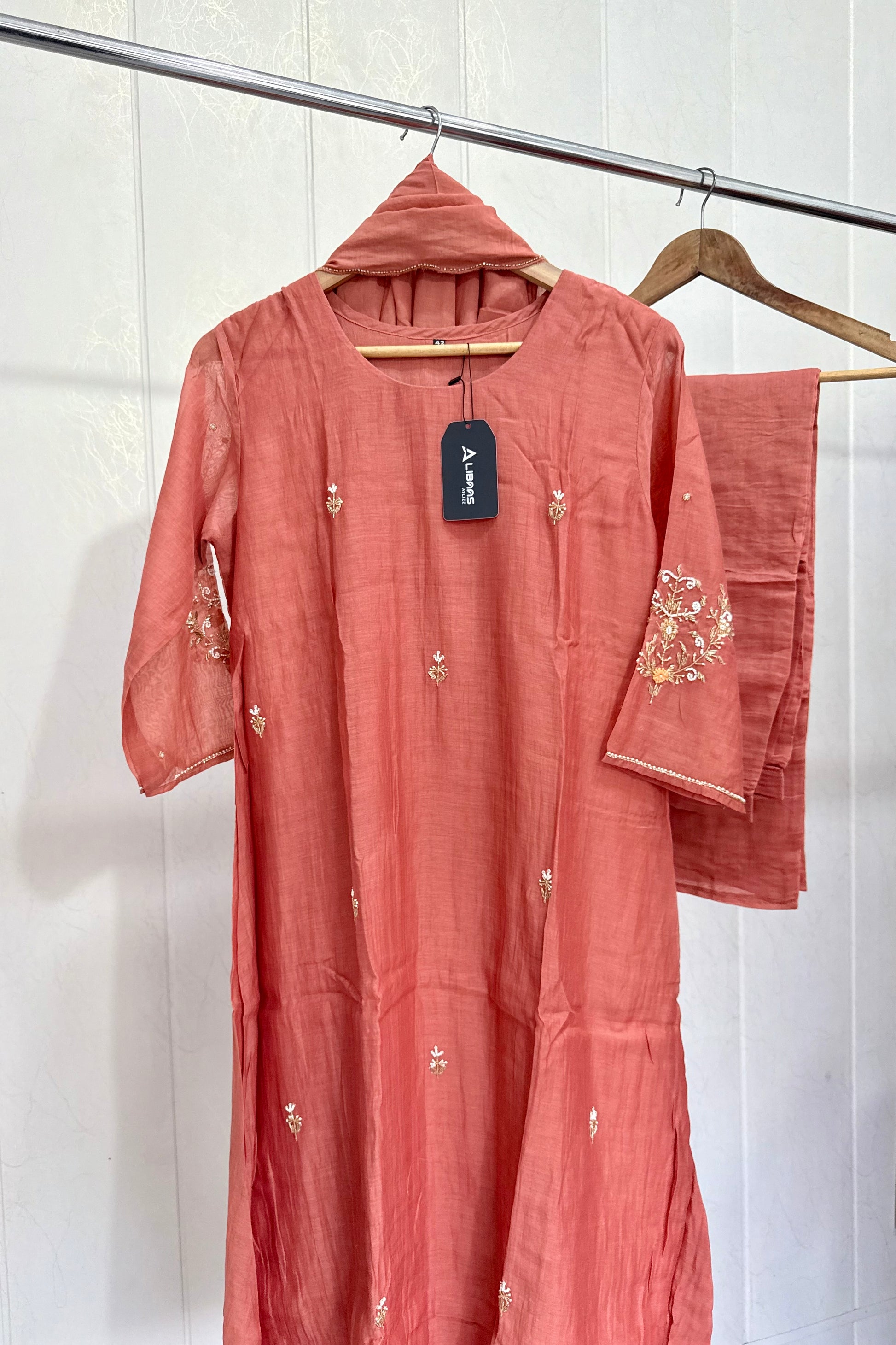 “Iqrah” premium Mul-Chanderi Party wear A Line suit set