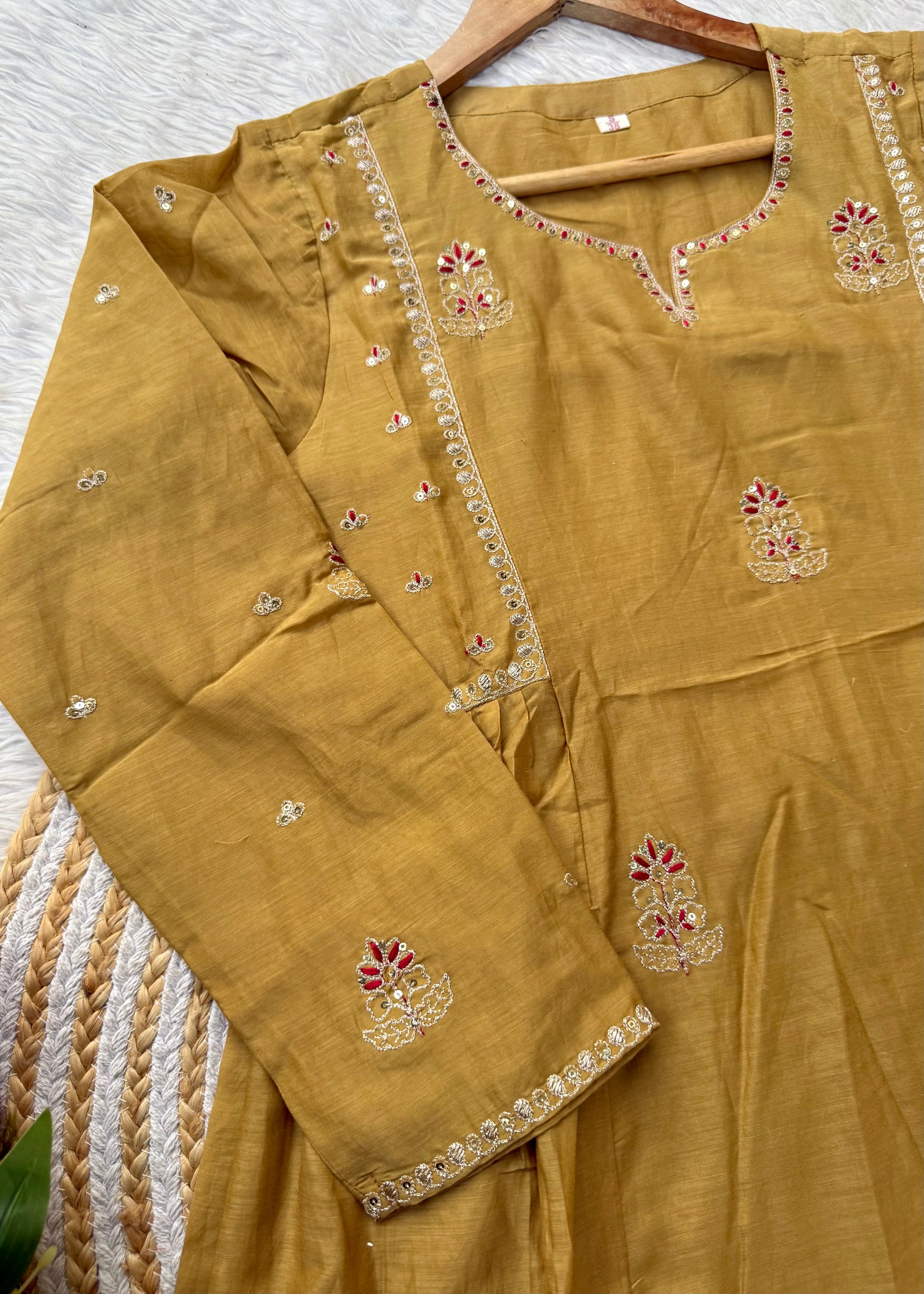 “FARA” Beautiful premium Mul Chanderi anarkali kurta set
