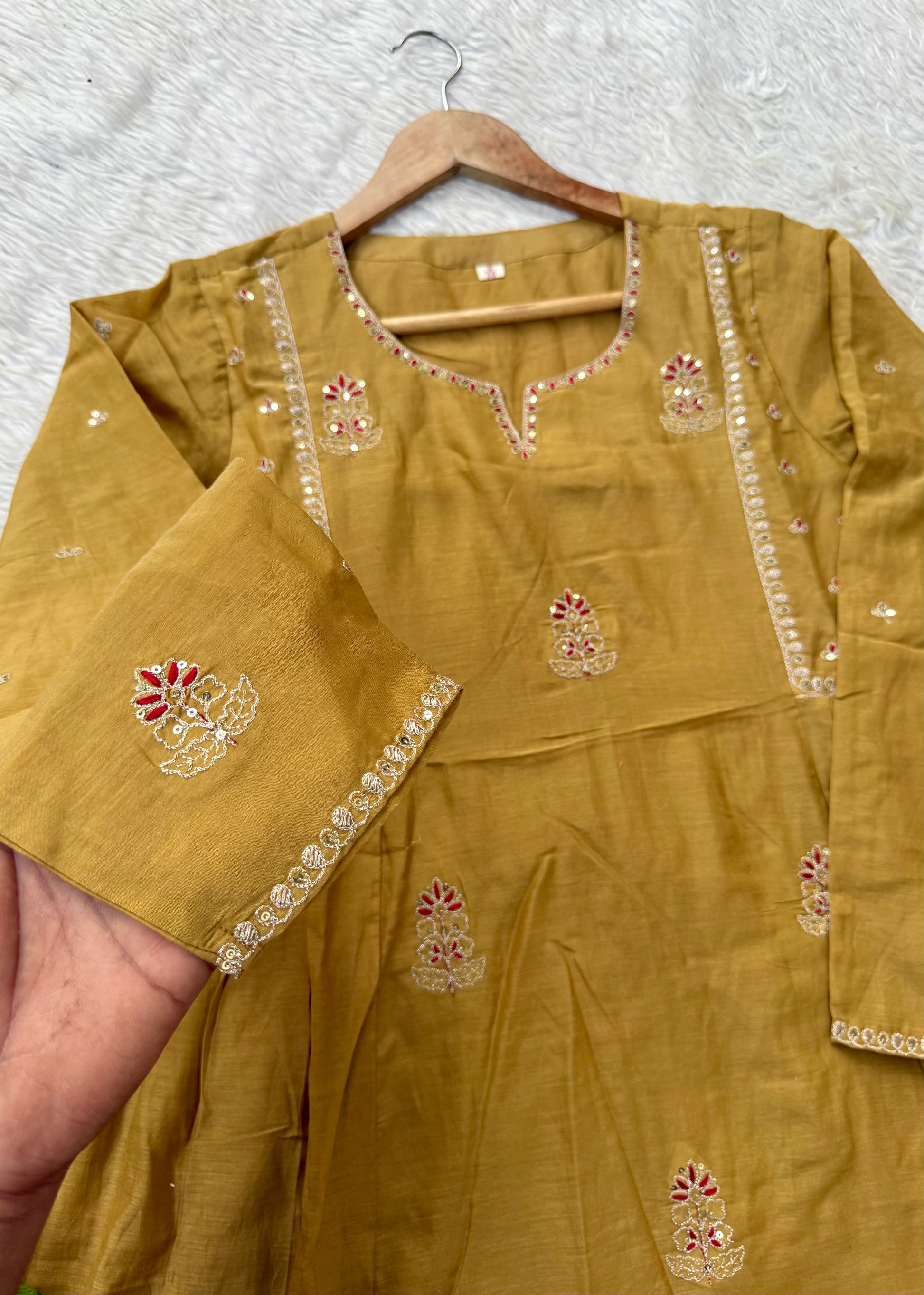 “FARA” Beautiful premium Mul Chanderi anarkali kurta set