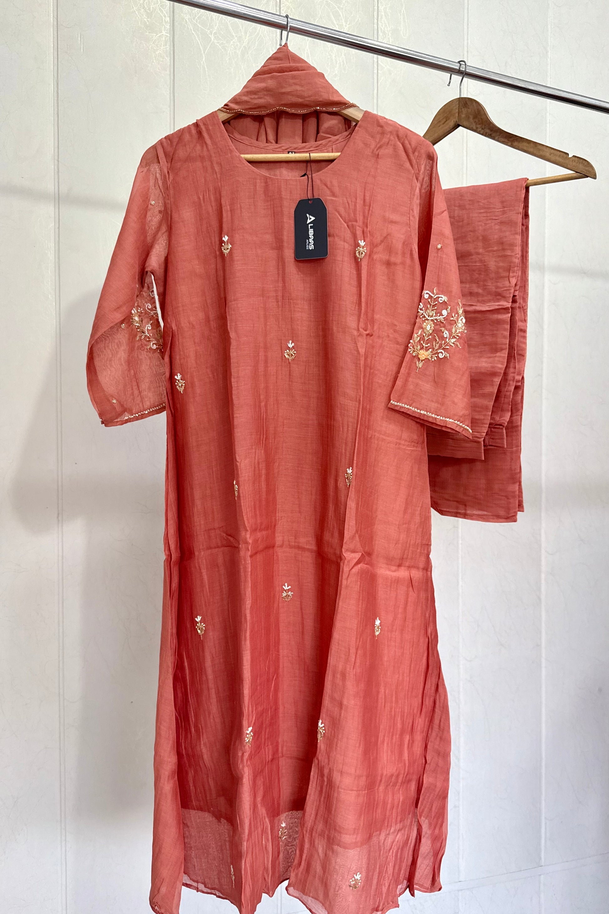 “Iqrah” premium Mul-Chanderi Party wear A Line suit set