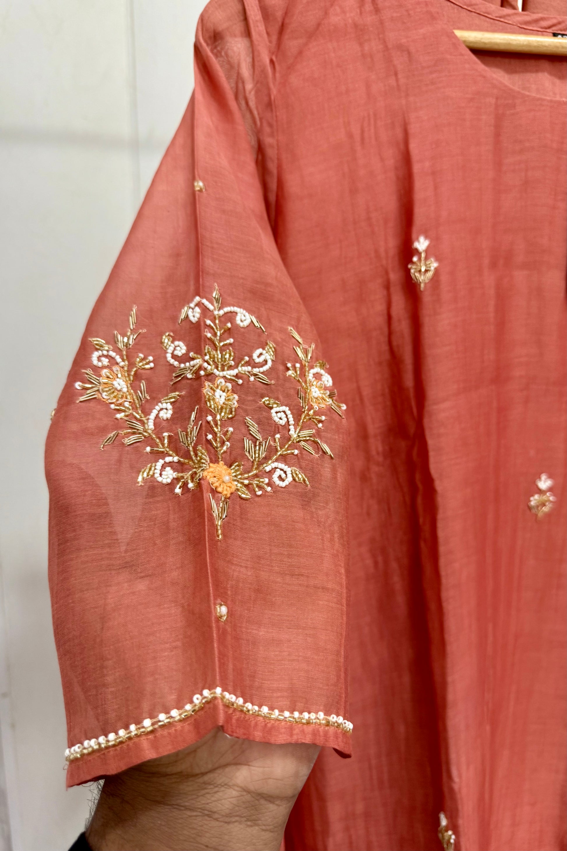 “Iqrah” premium Mul-Chanderi Party wear A Line suit set