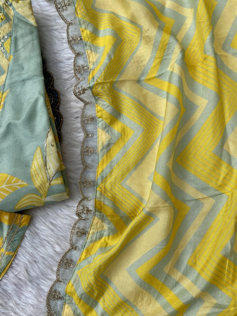 “Ragini” Russian silk kurti bottom dupatta set