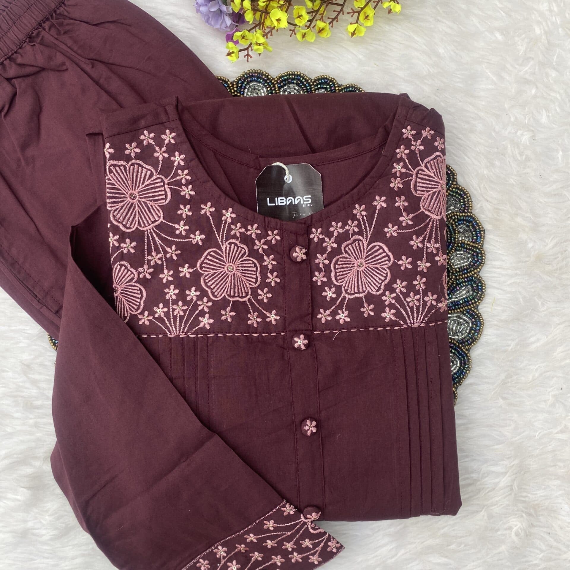 “Nisha” beautiful cotton kurti with pant set