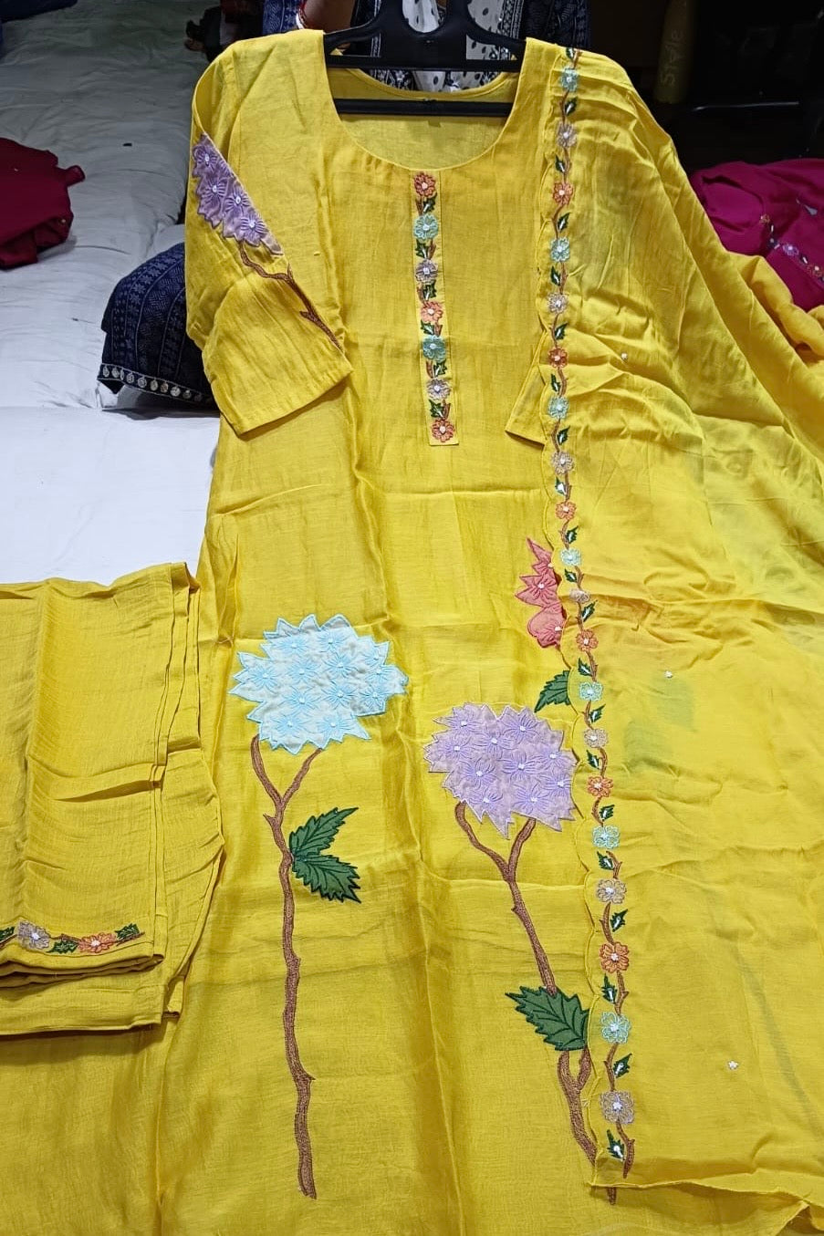 “Gulshan” Gul-E-Noor Banarsi Mul Chanderi A-Line Kurta Set