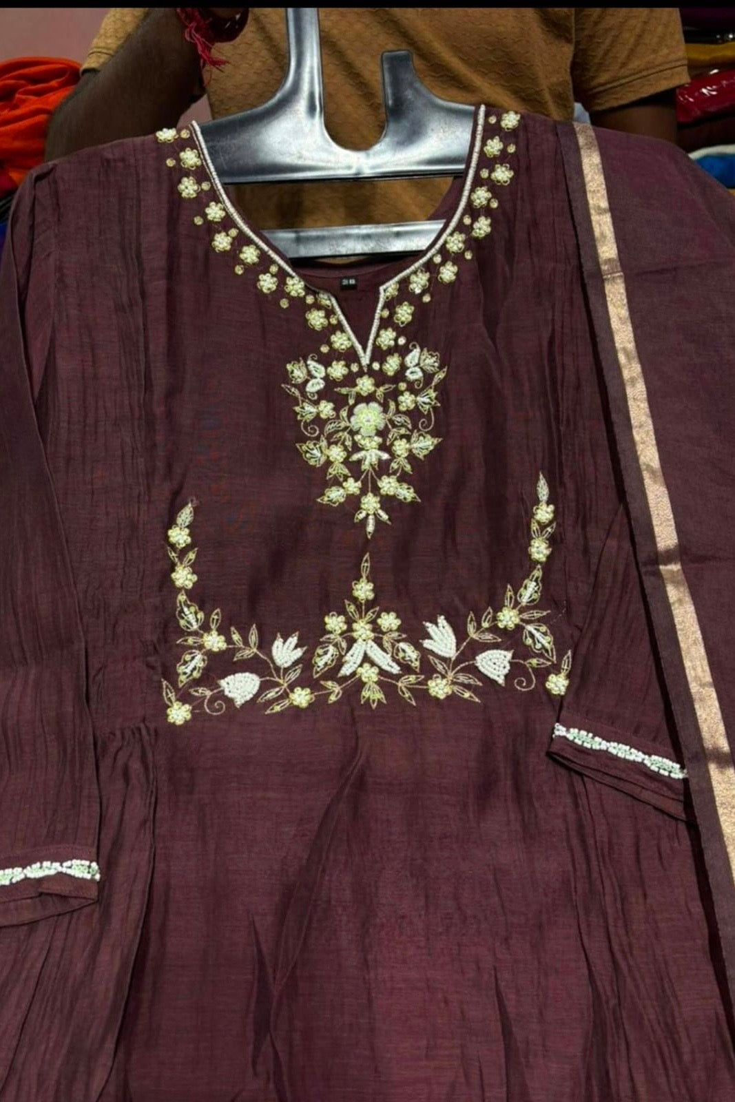 “Disha” Premium Mul Chanderi A Line Suit set 🛍️