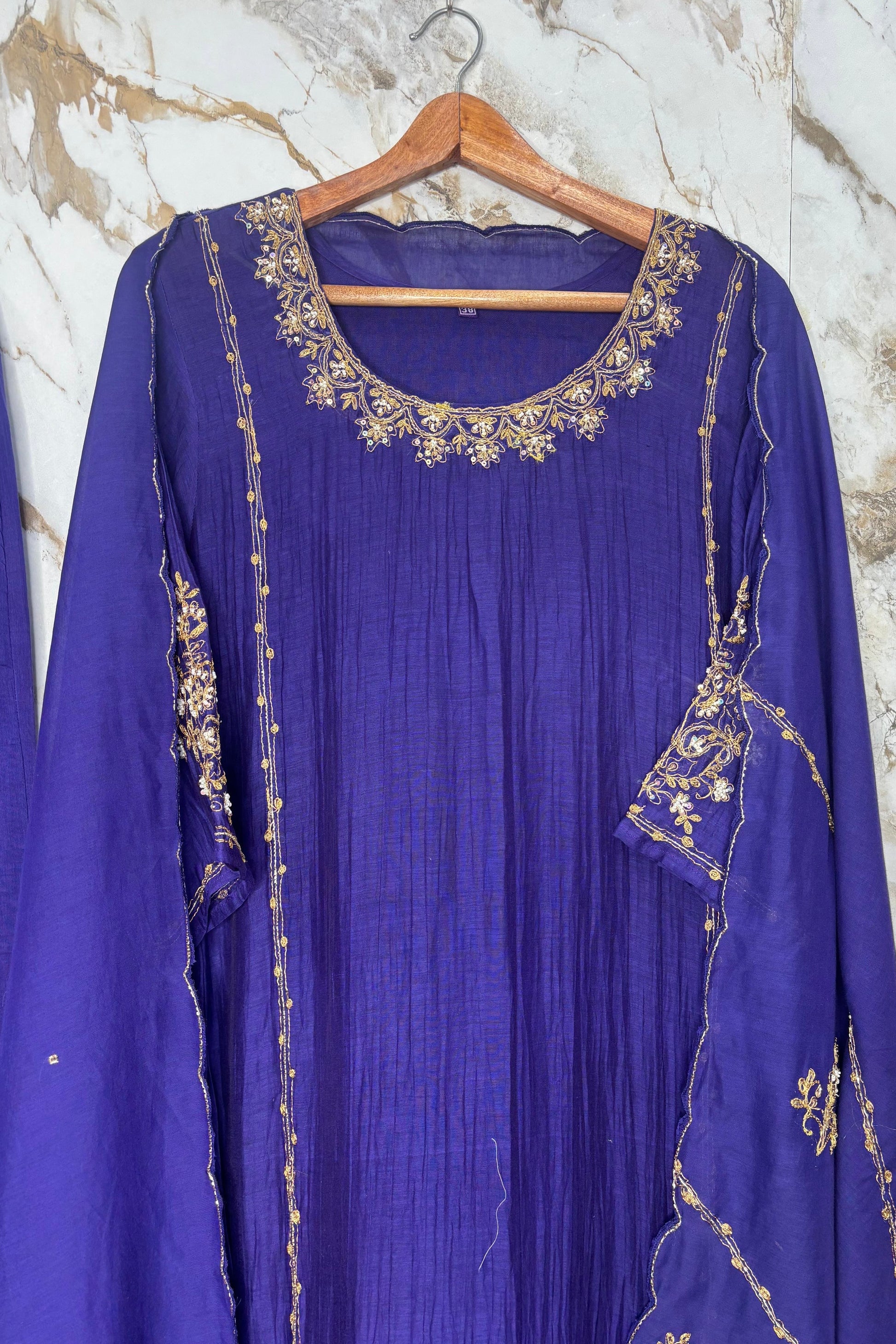💛”Nayra – Premium Mul Chanderi A-Line Kurta Set