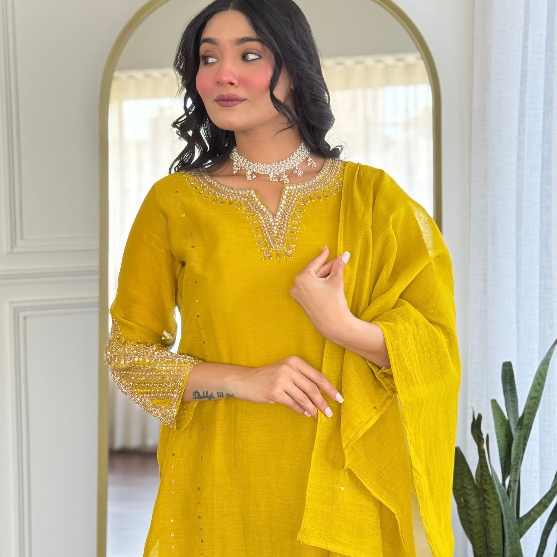 “KIARA” Premium Mul Chanderi Anarkali kurta set