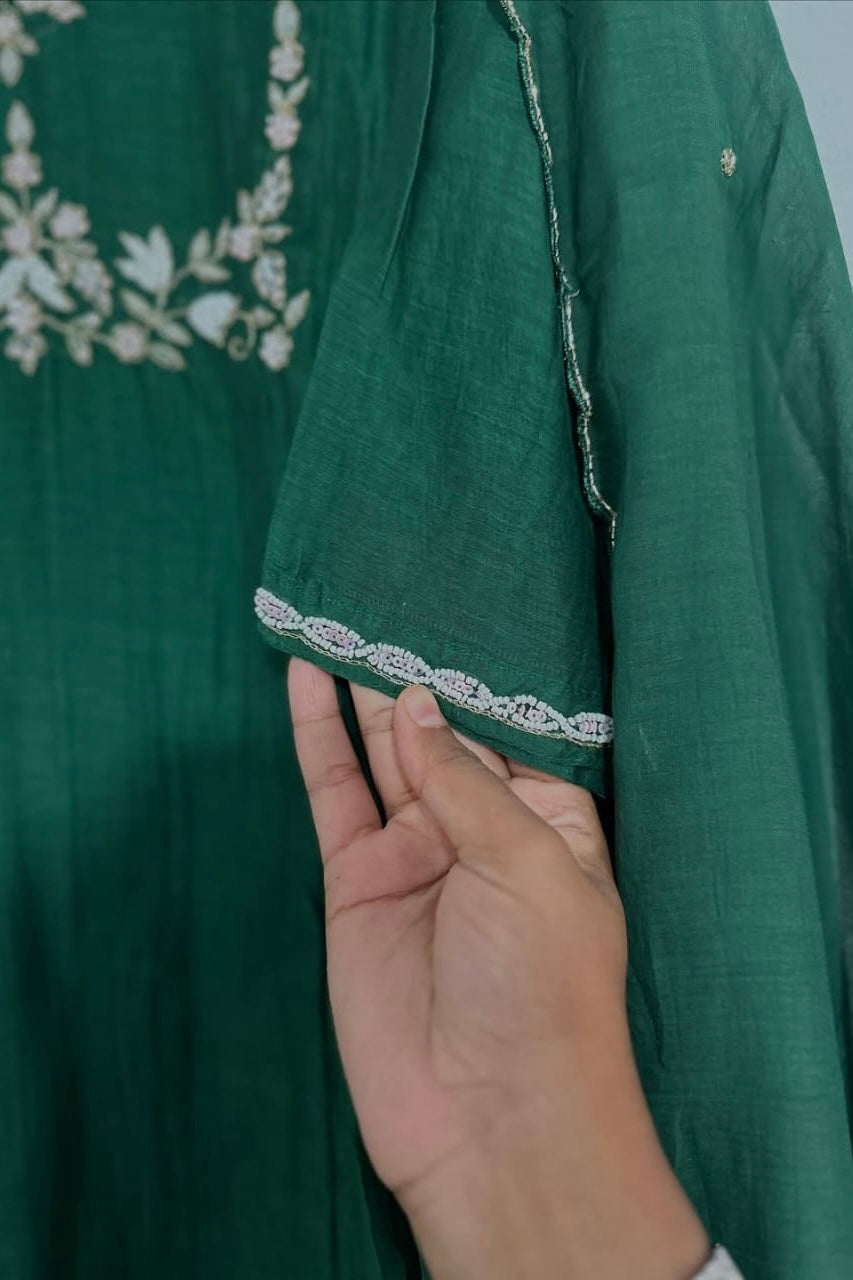 “Disha” Premium Mul Chanderi A Line Suit set 🛍️