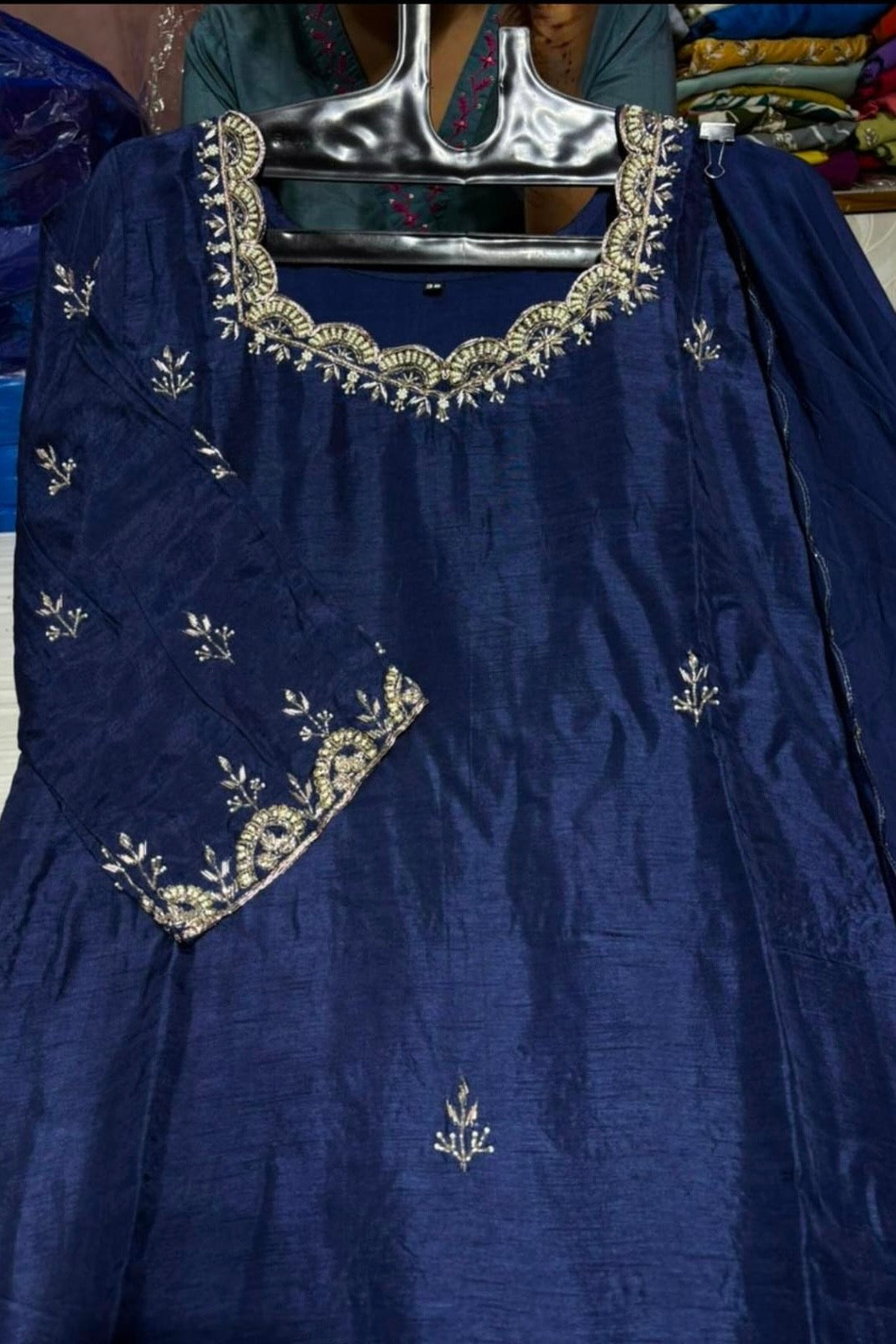 “MAHREEN” Beautiful Tissue silk Handwork Suit Set