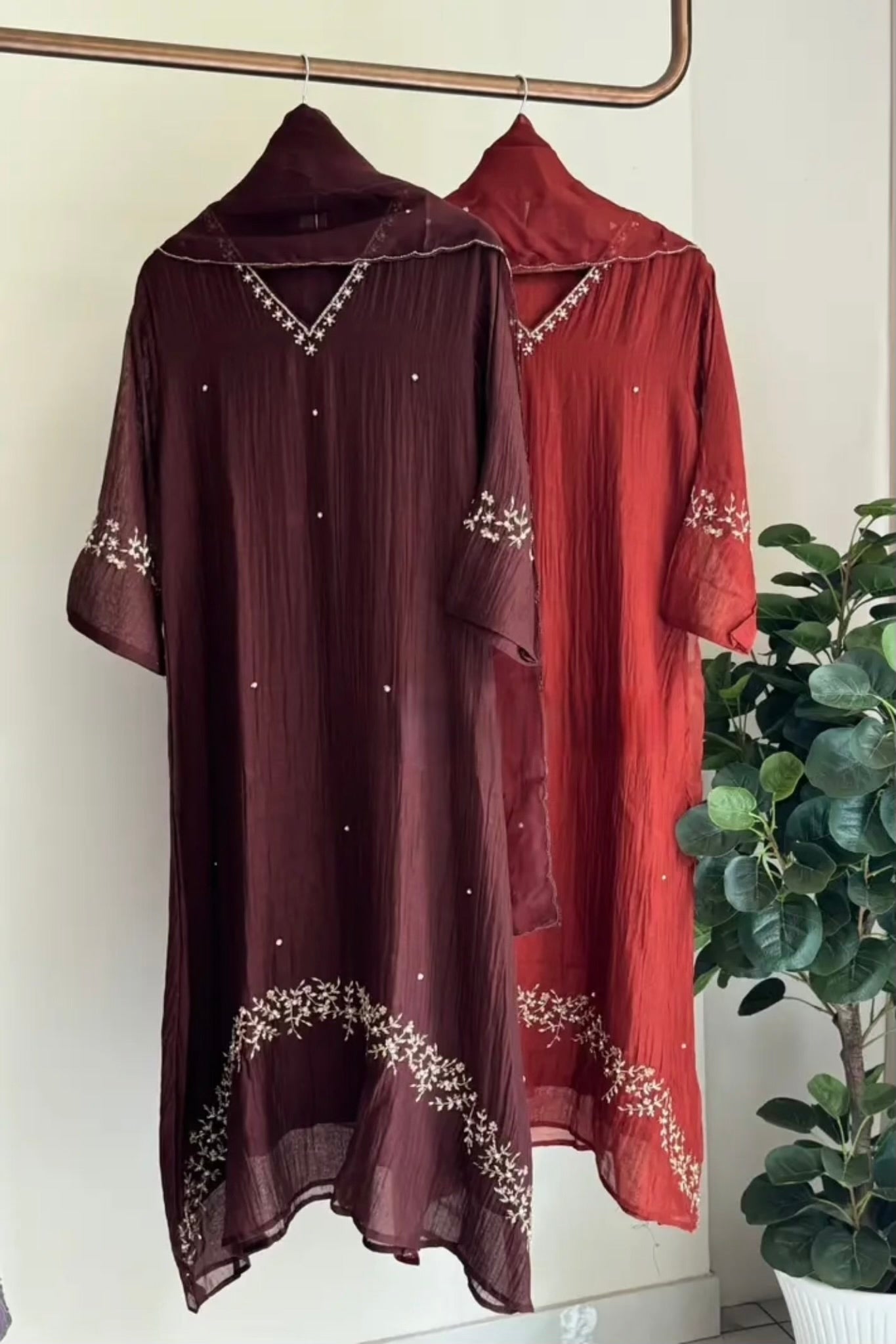 ✨”Parwaz – Premium Mul Chanderi A-Line Kurta Set